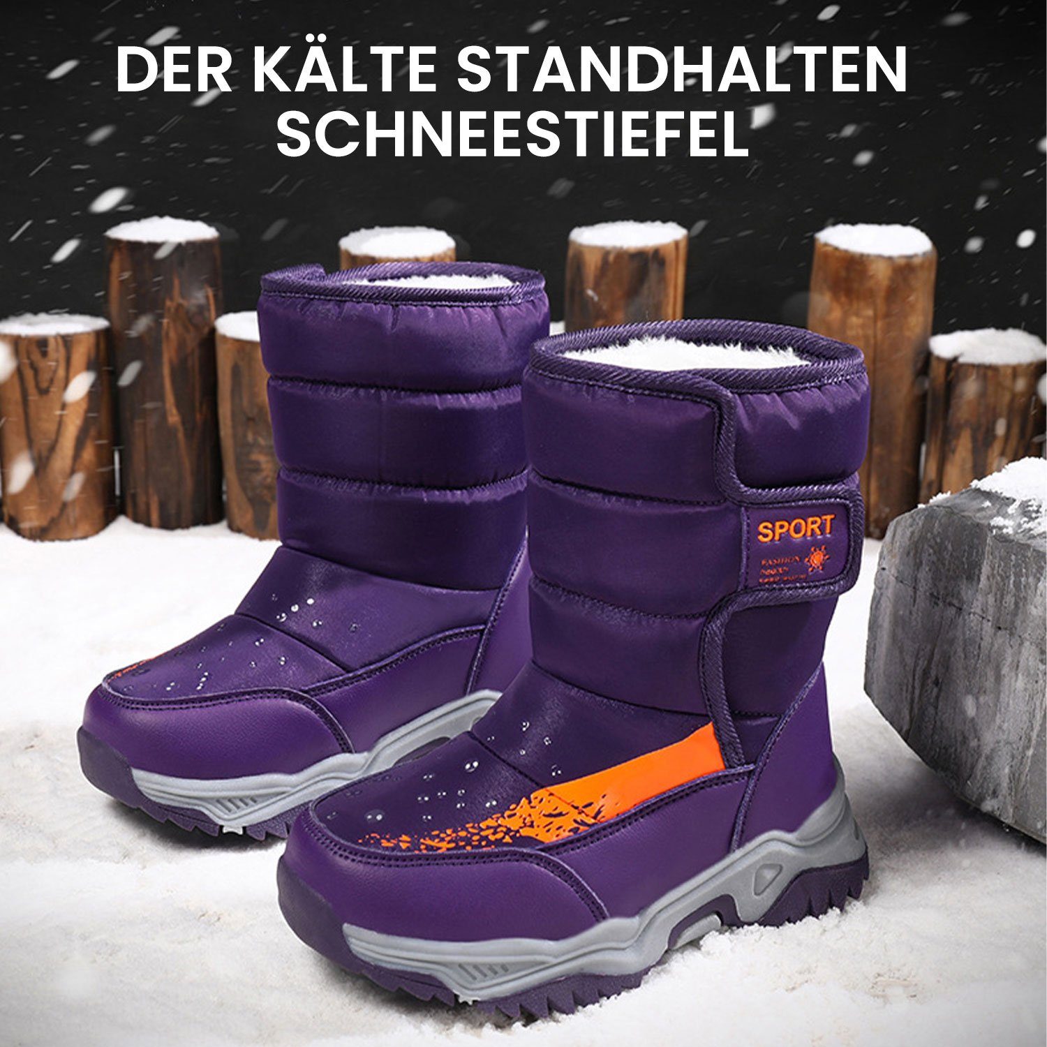 Daisred Kinder Mädchen Rosa für Schneestiefel Winterstiefel Snowboots Jungen