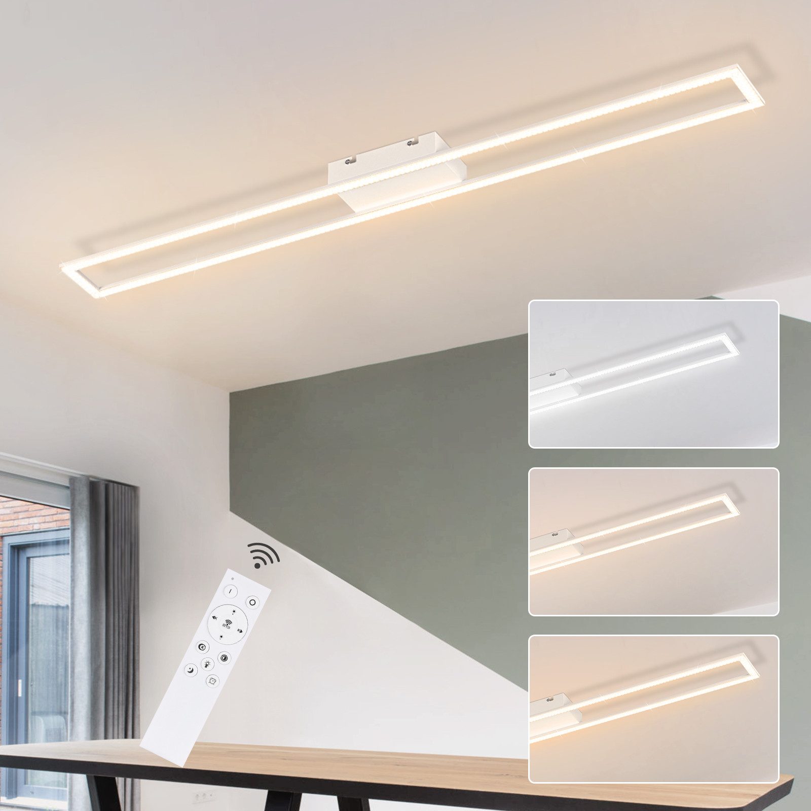 ZMH LED Deckenleuchte Whonzimmer 108cm Kristall günstig online kaufen