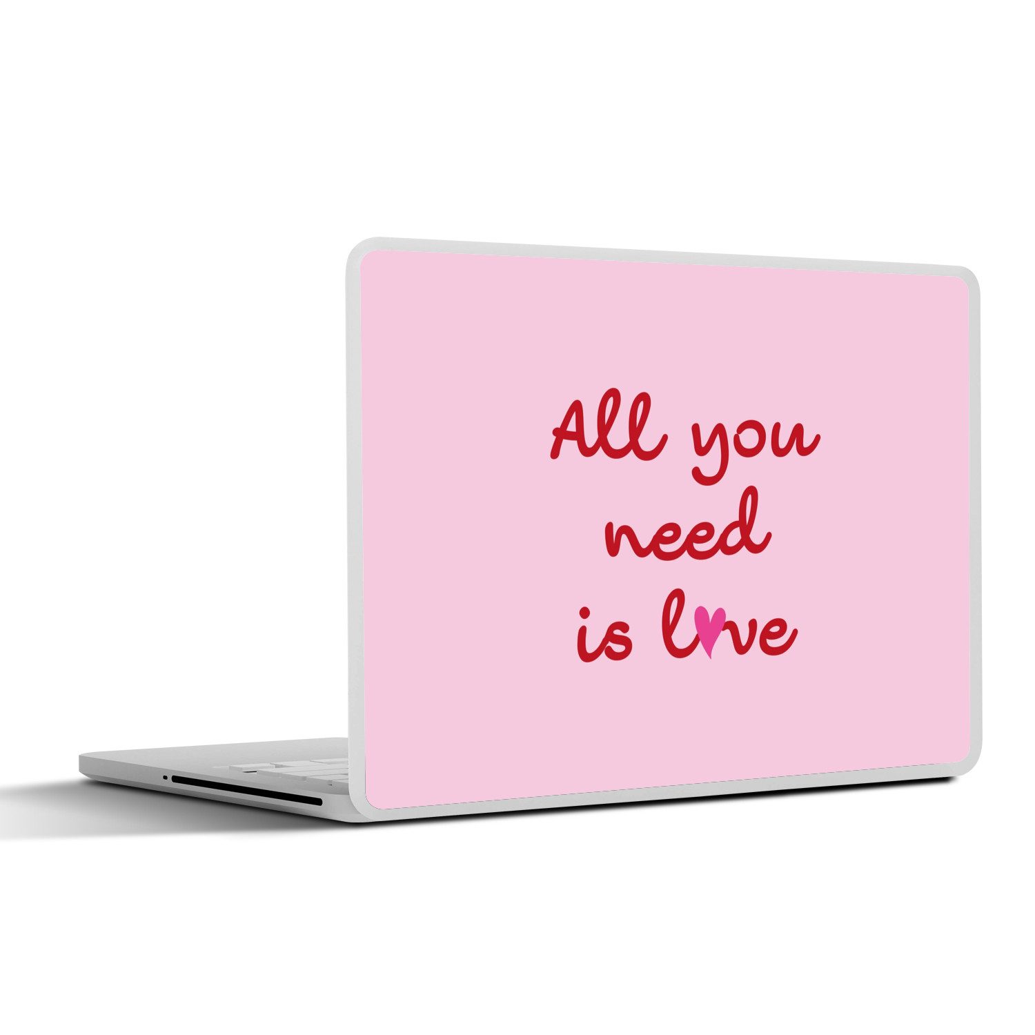 Laptop-Aufkleber Text - Rosa - Liebe - Herz
