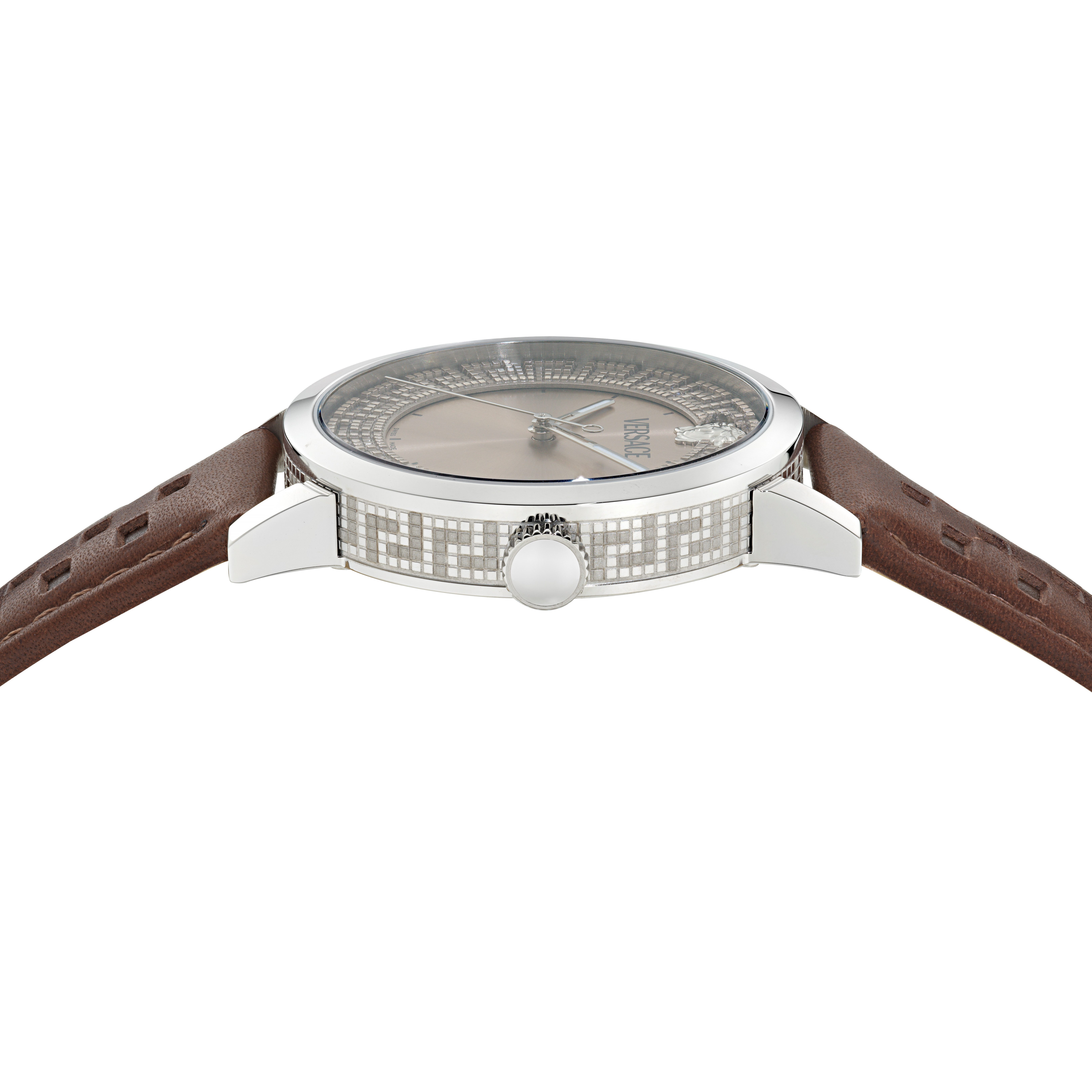 Versace Quarzuhr ALBIREO VE0T00225, Armbanduhr, Damenuhr, Herrenuhr, Swiss Made, Lederarmband, analog
