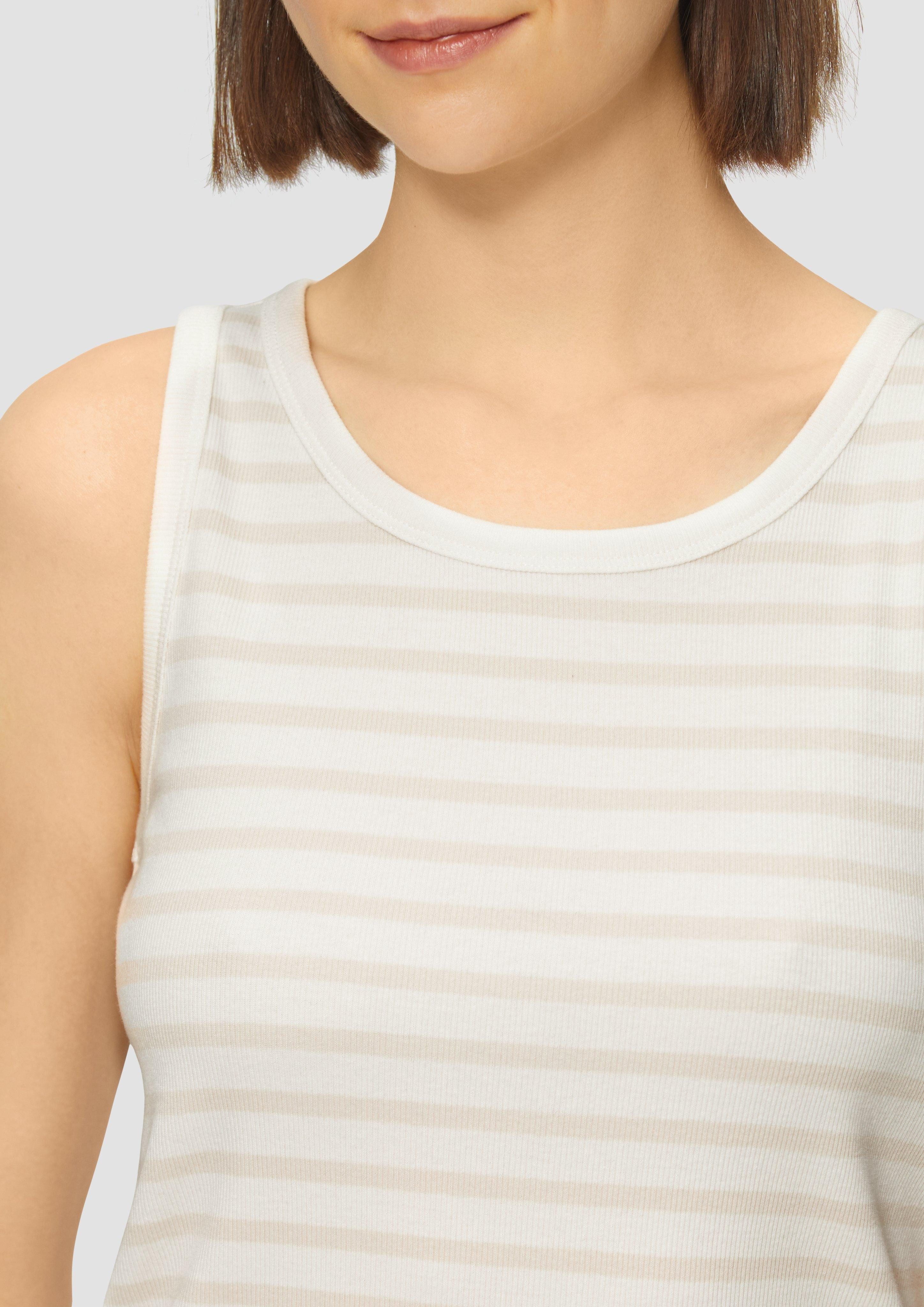 s.Oliver Shirttop Slim-Fit-Top mit Rippstruktur günstig online kaufen