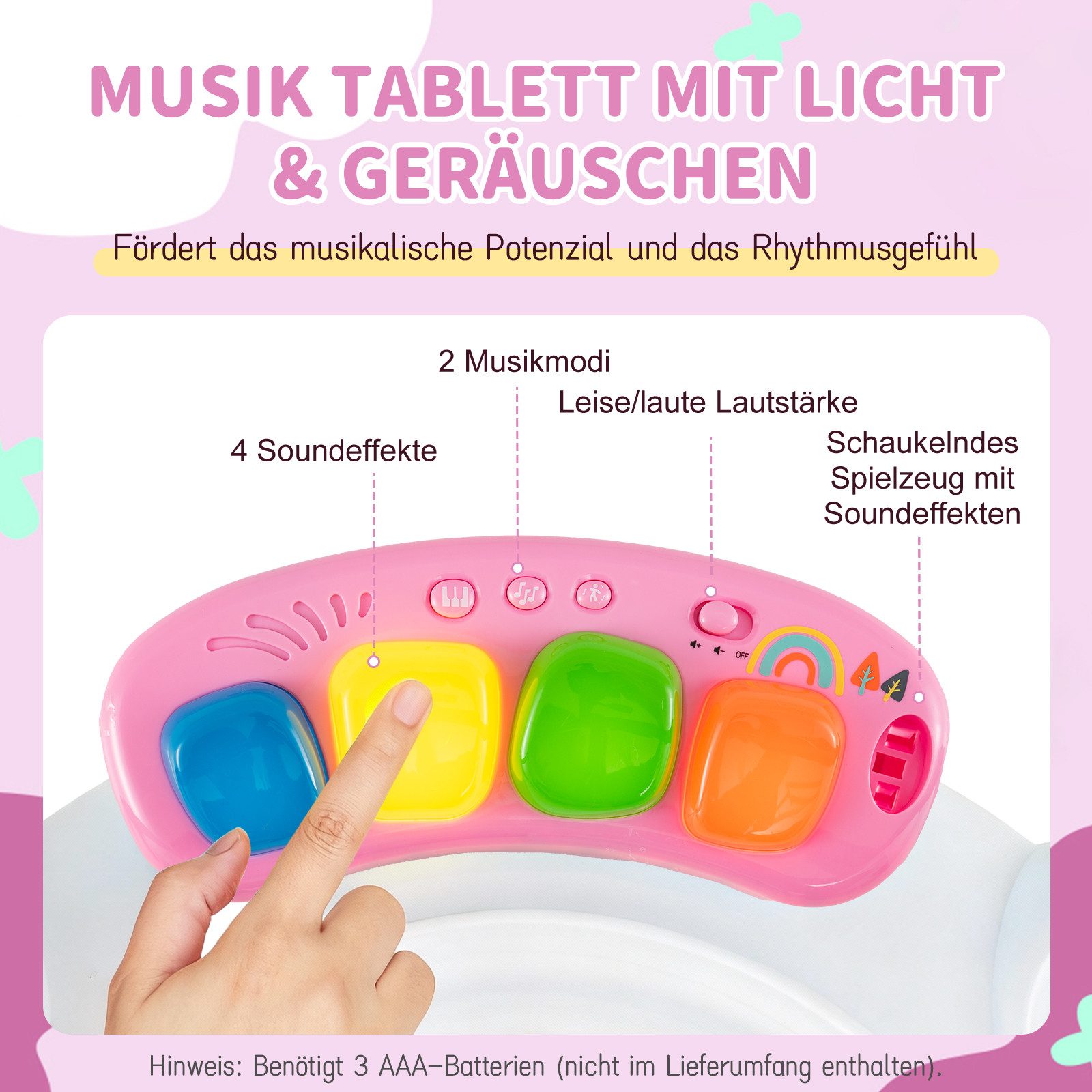 COSTWAY Türhopser, (1-tlg), Babywippe, Babyschaukel, 3-fach höhenverstellba günstig online kaufen