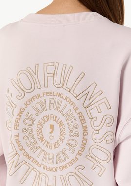 comma casual identity Sweatshirt Sweatshirt mit Rückenstickerei Stickerei, Artwork