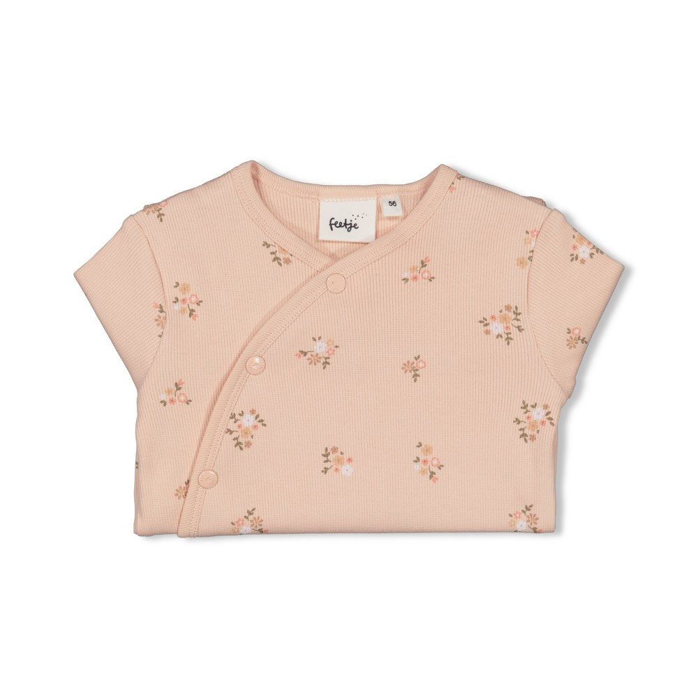 Feetje Pyjama Feetje Baby Strampler Strampelanzug Schlafanzug Krempelfuß flowers (1 tlg)
