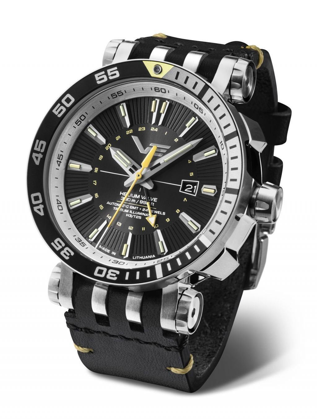 Vostok Europe Automatikuhr Energia Rocket Herrenuhr Lederband 48 mm 575A718-L