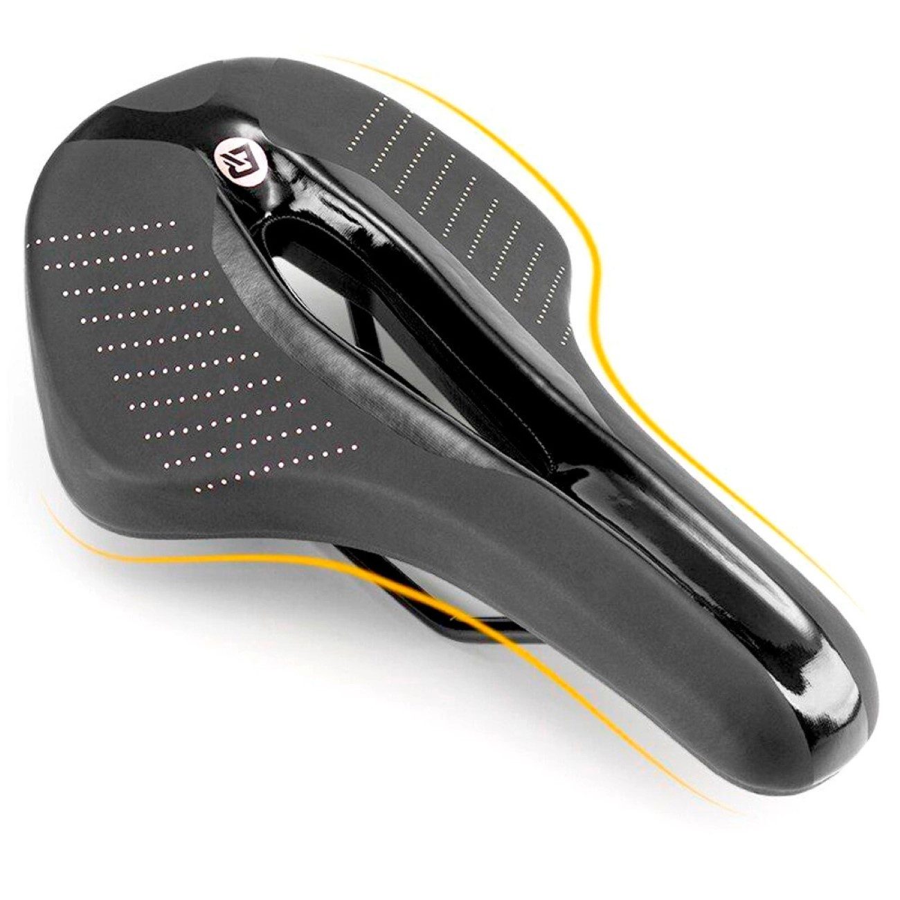 ROCKBROS Fahrradsattel MTB Schaumstoff Ergonomischer Fahrradsitz in Schwarz