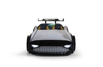 Möbel-Lux Kinderbett GT18, Kinderbett Autobett GT18 Turbo 4x4 mit Spoiler