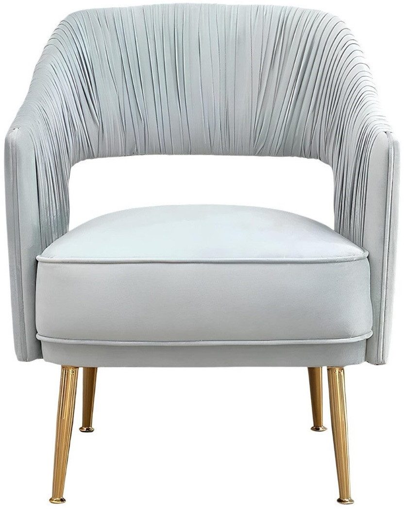 Xlmoebel Loungesessel Samt-Einzelsofa im eleganten Designer-Lounge-Stil (1-St., Sessel), Hergestellt in Europa