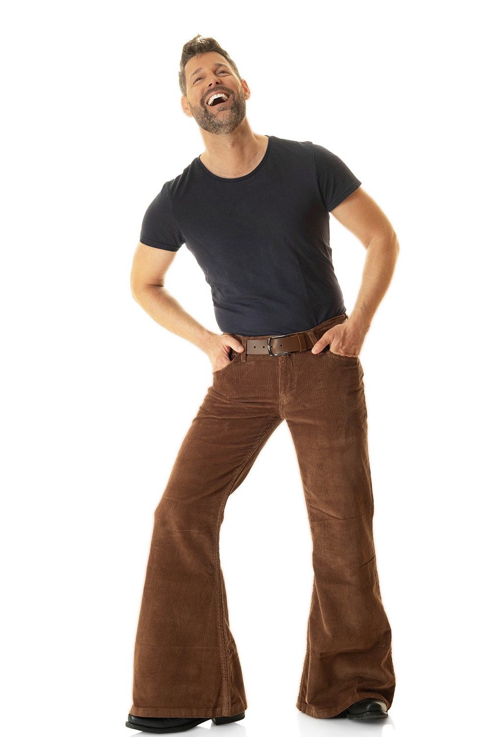 Comycom Schlaghose Herren Cord braun