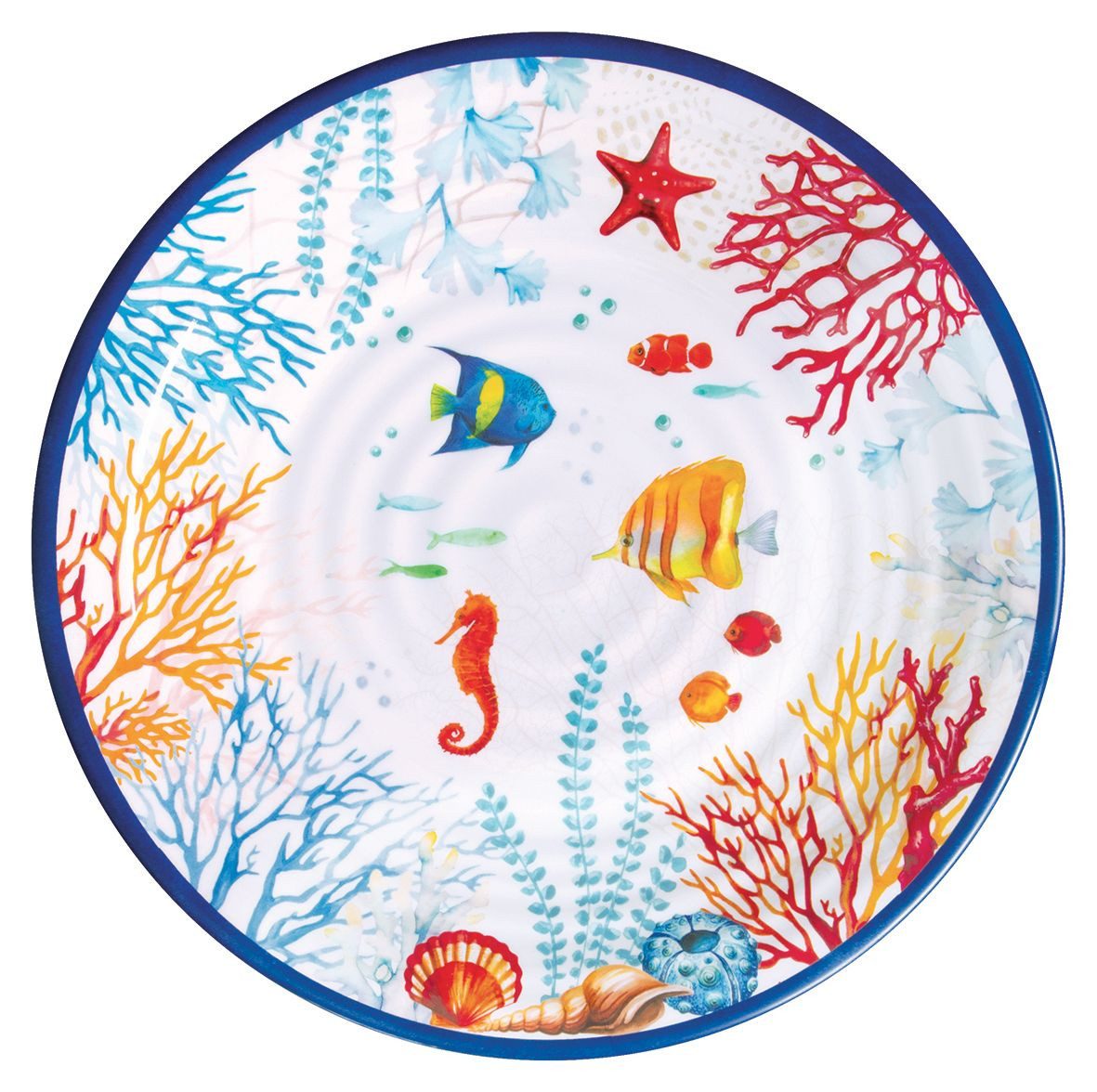 EasyLife Speiseteller Bora Bora, Spülmaschinengeeignet, Mehrfarbig, Unterwasser, ⌀ 26.5cm, Mehrfarbig