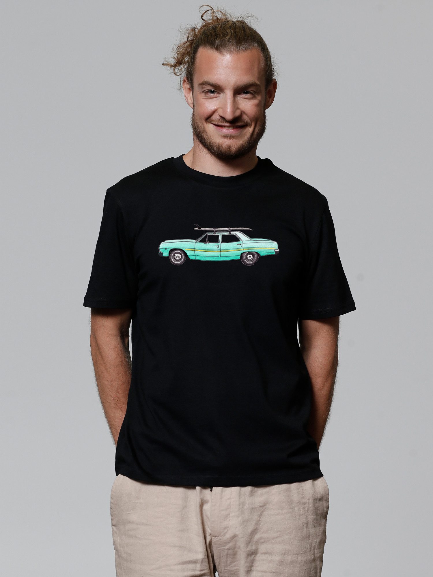 wat? Apparel T-Shirt Surf Car