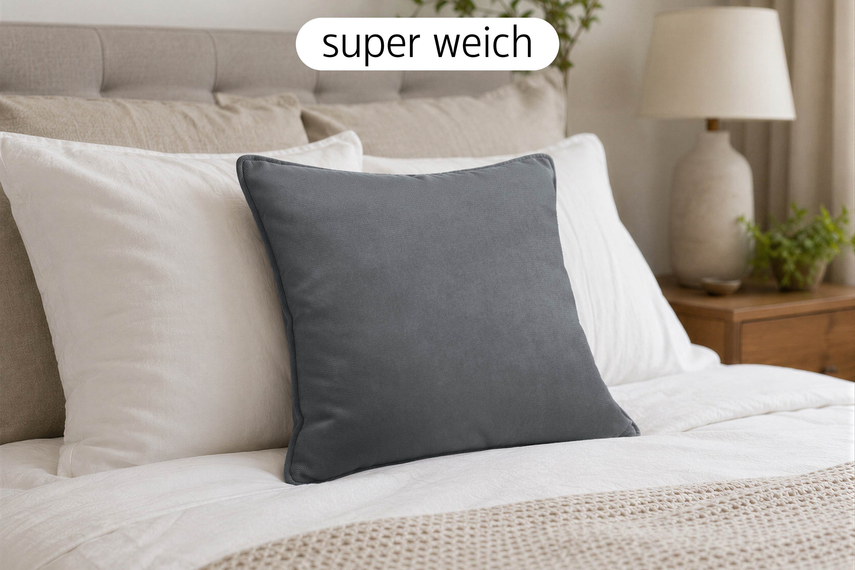 Amilian Dekokissen 4er Set Zierkissen Sofakissen Couchkissen mit Reißverschluss, inklusive Füllung für Sofa, Couch und Bett