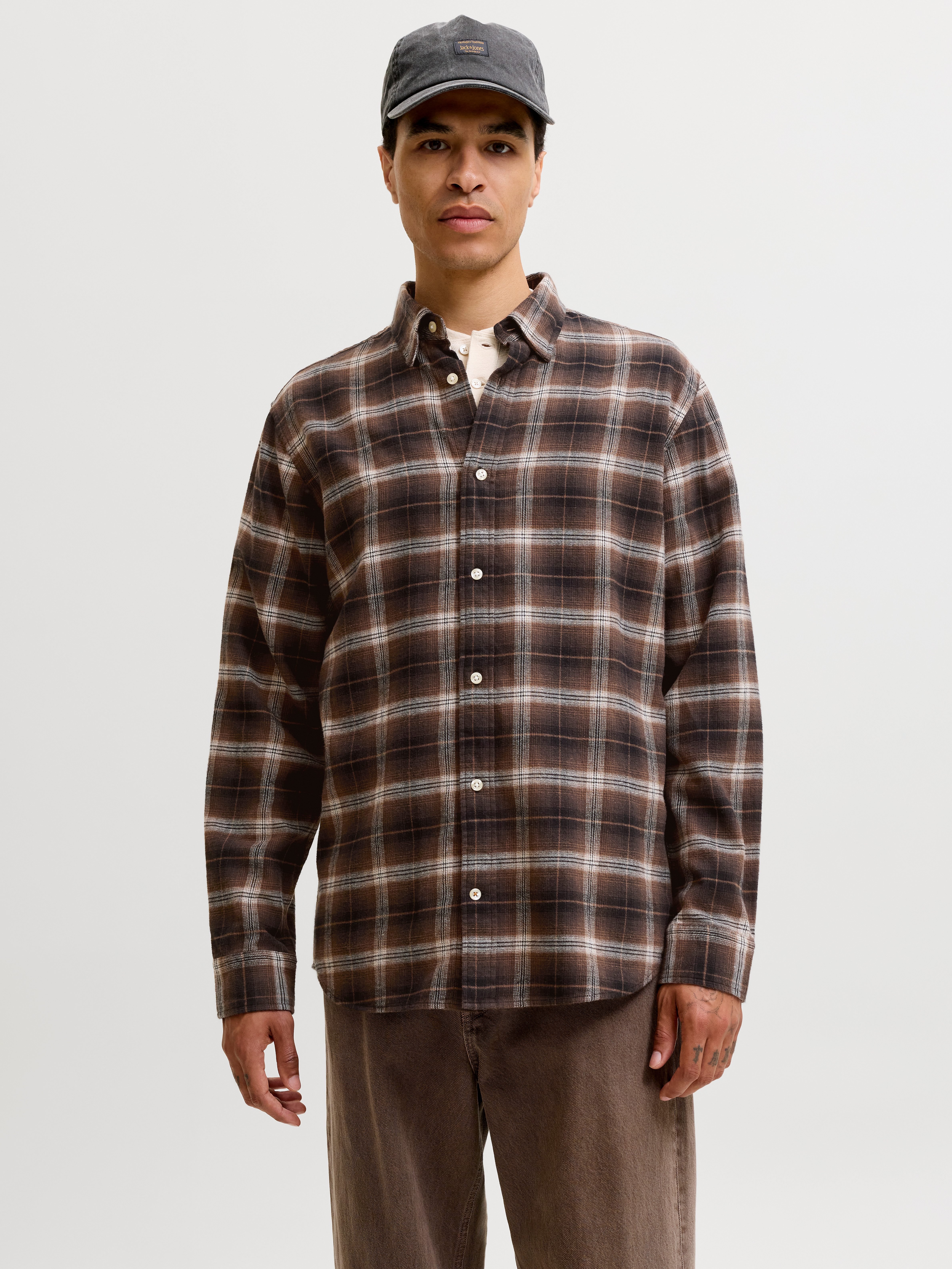 Jack & Jones Langarmhemd JJEFIELD CHECK SHIRT LS SN Baumwolle, normal geschnitten