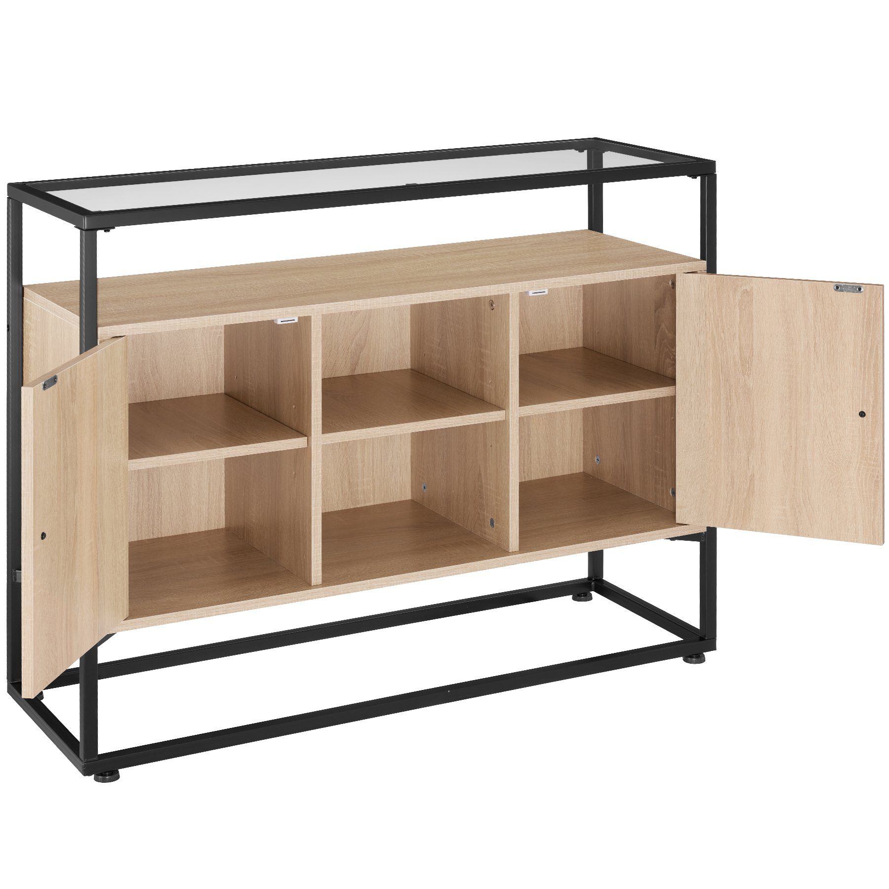 tectake Sideboard Kommode Oldham 100x38x80,5cm (Sideboard, günstig online kaufen