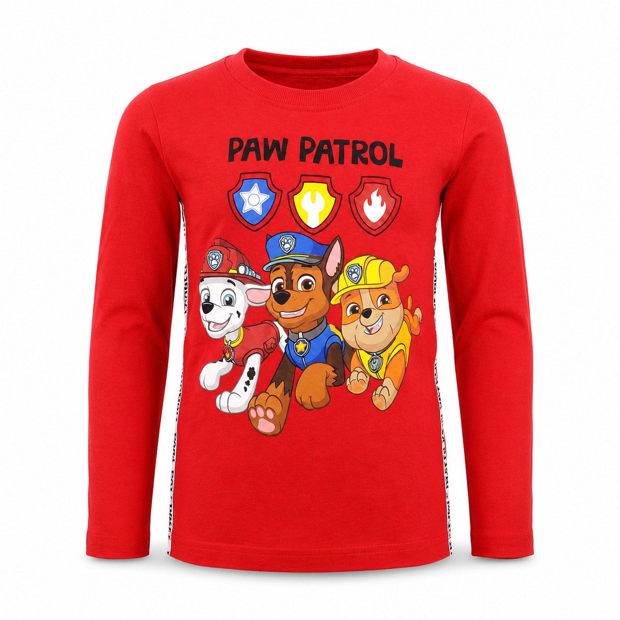 PAW PATROL Langarmshirt Paw Patrol Chase Marshall Kinder langarm Shirt 100% Baumwolle Gr. 98 bis 128