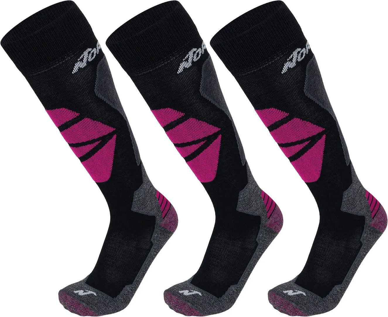 Nordica Skisocken NORDICA HIGH PERFORMANCE WOMEN 3er Pack Socken black/anthracite/viola