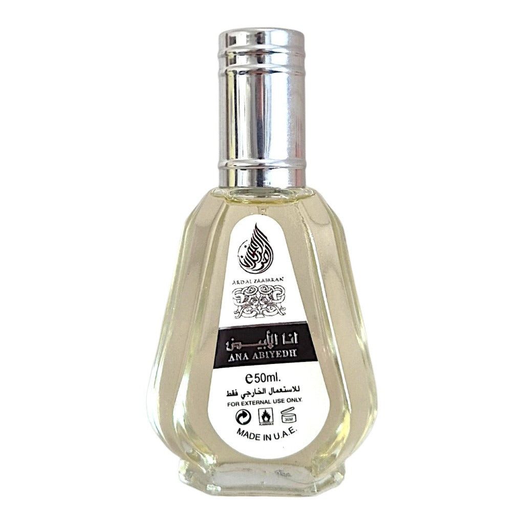 Lattafa Duft-Set Ana Abiyedh EDP 50 ml + Parfümzerstäuber (leer)