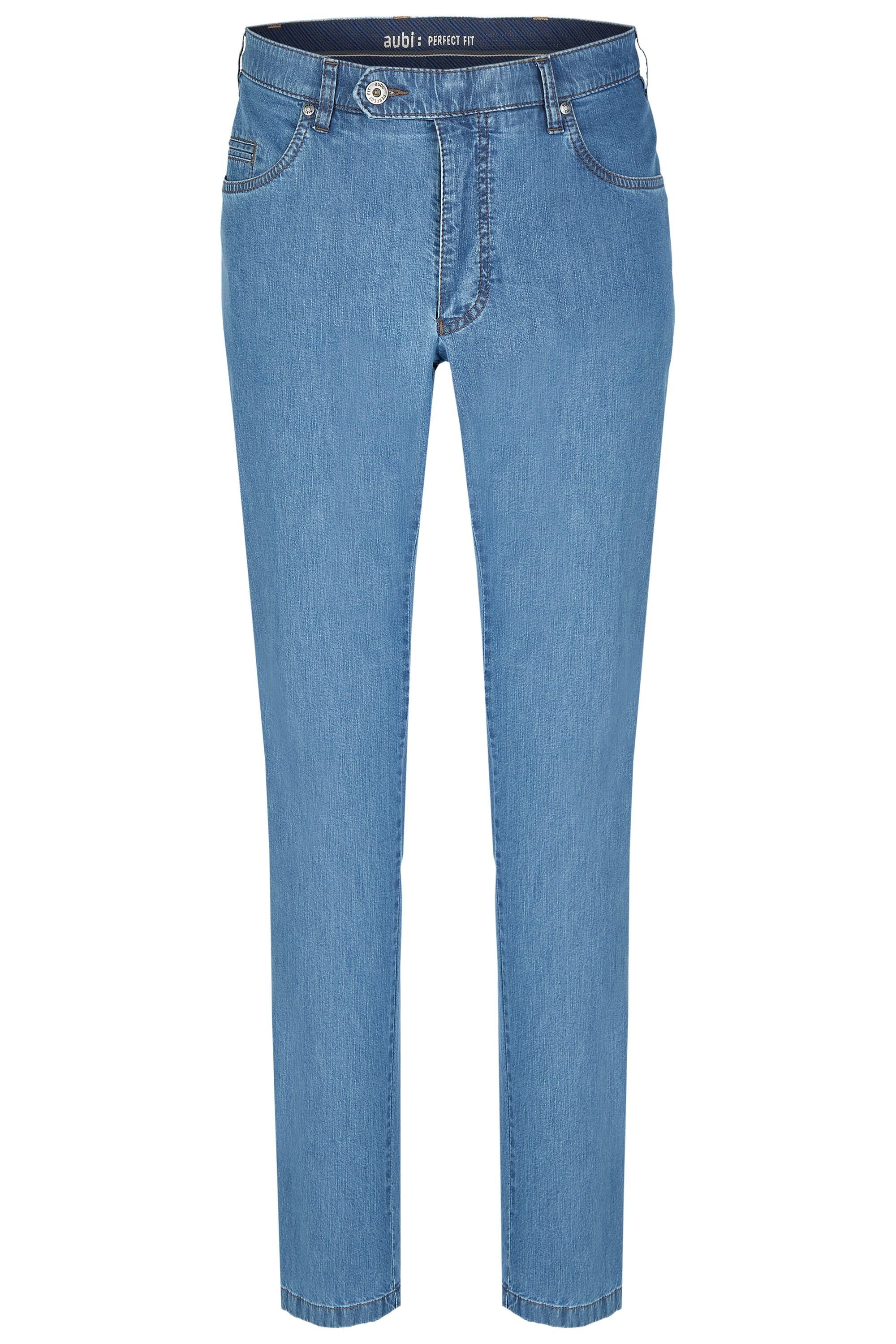 aubi: Bequeme Fit aubi Modell Sommer Stretch bleached Hose (43) High Flex Herren Jeans aus Baumwolle 577 Jeans Perfect
