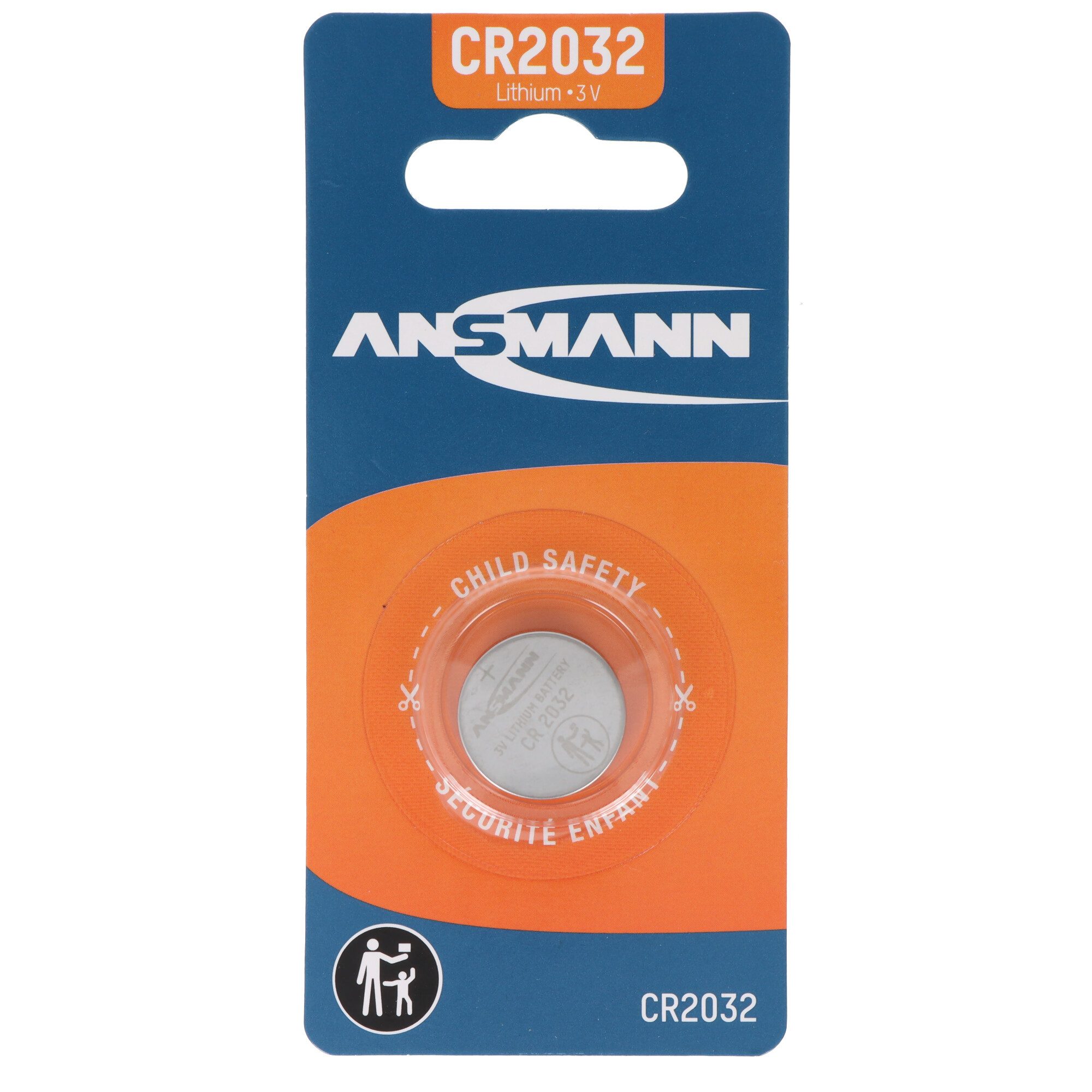 ANSMANN AG Ansmann Lithium Knopfzelle CR2032, 3 Volt Knopfzelle, (3,0 V)