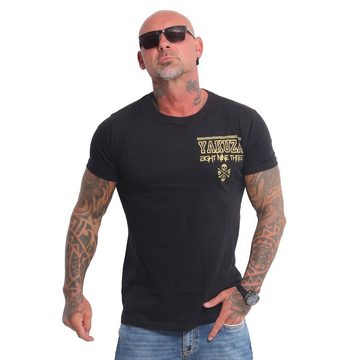 YAKUZA T-Shirt VIP Aztecs mit goldenem Metallic-Print