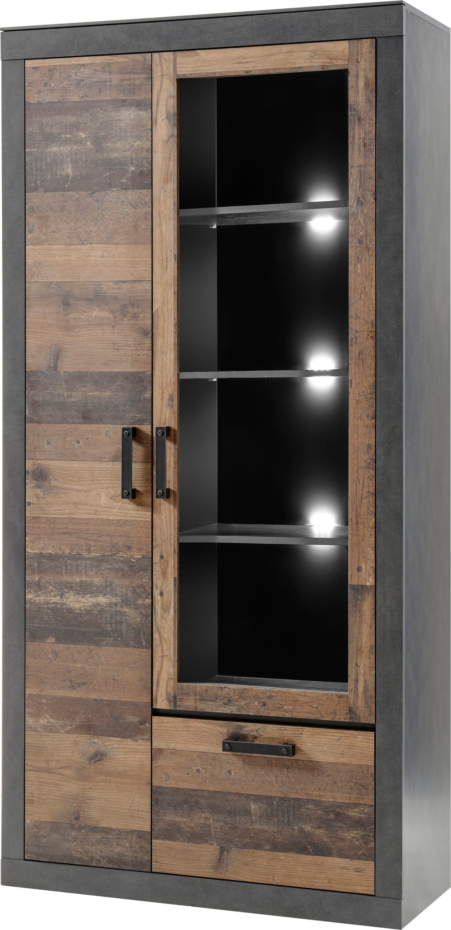 Home affaire Vitrine "BROOKLYN", Höhe ca. 200 cm günstig online kaufen