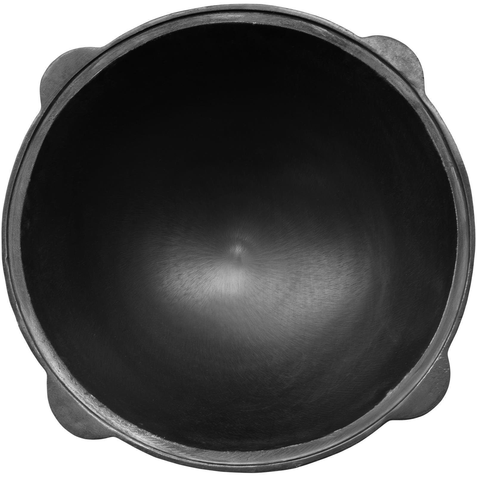 4BIG.fun Grilltopf NAMANGAN 22L Grilltopf WOK Uzbek Kasan Feuertopf, Gusseisen (Gusseisener Kasan mit Deckel)