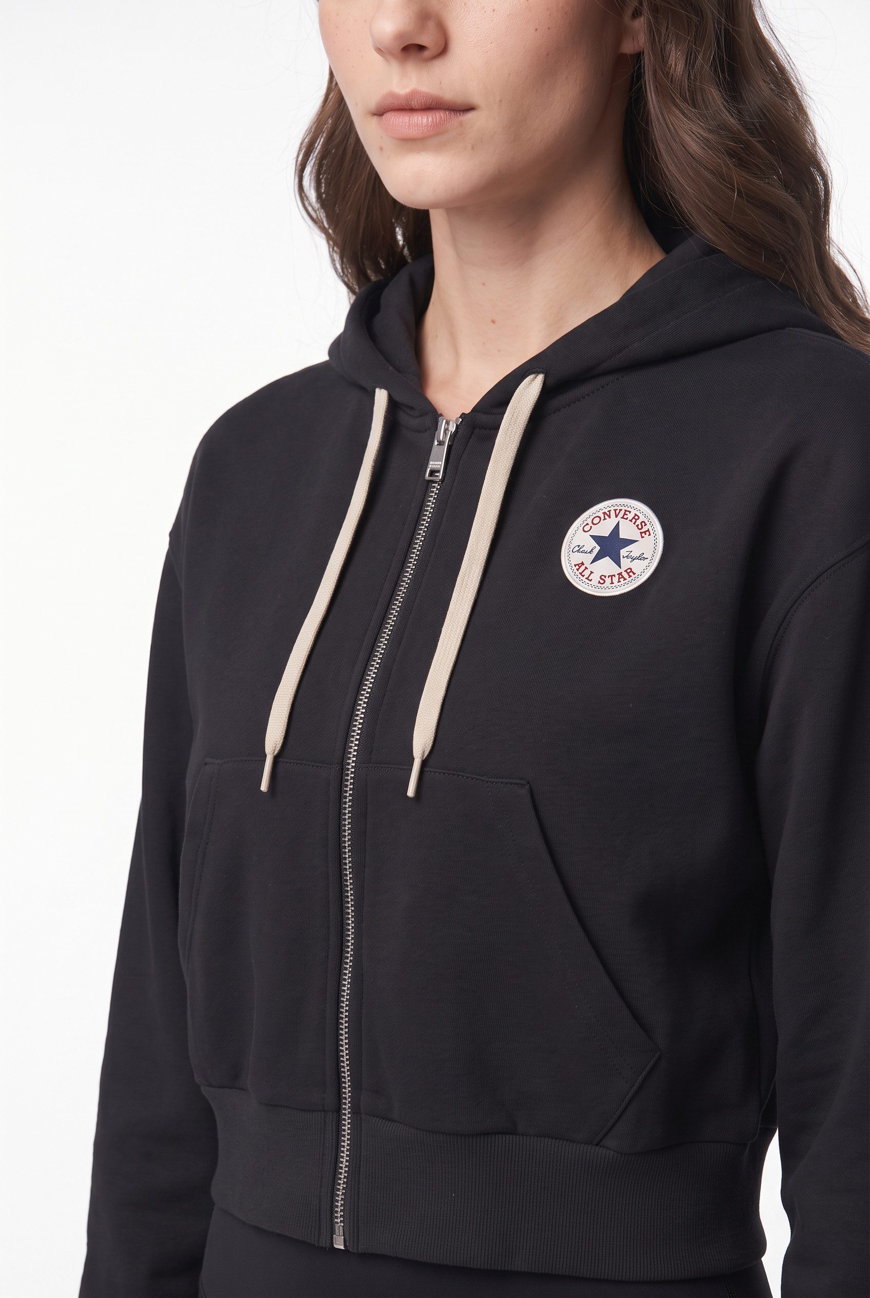 Converse Kapuzensweatjacke SIGNATURE FULL-ZIP mit Full-Zip, aus Baumwolle und Polyester, in den Größen XS bis XXL – Bild 3 von 5