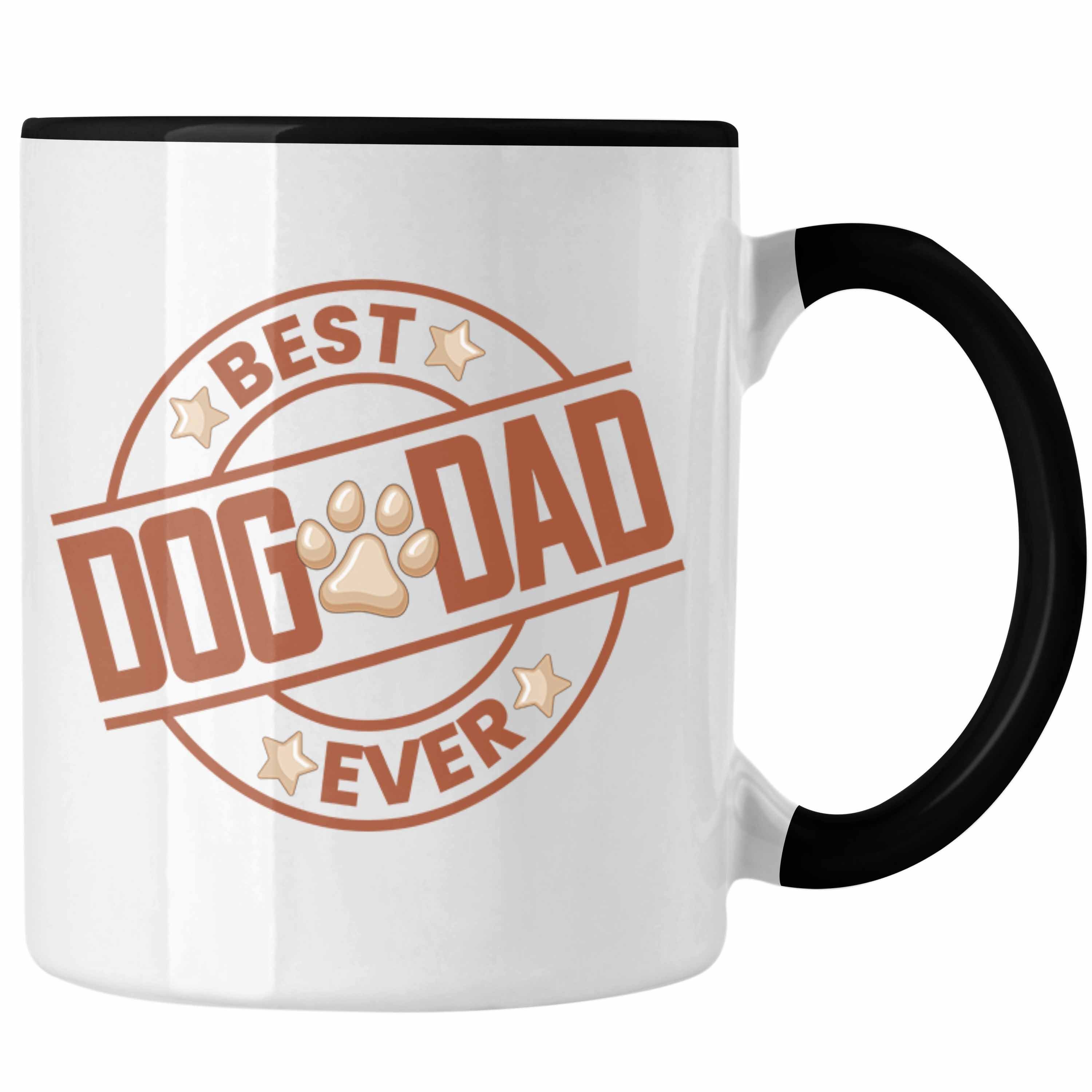 Das ist ein Fachgeschäft! Trendation Tasse Trendation - Bester Dog Dad Geschenk Tasse Hundepapa Geschenkidee Papa Schwarz Hunde Ever