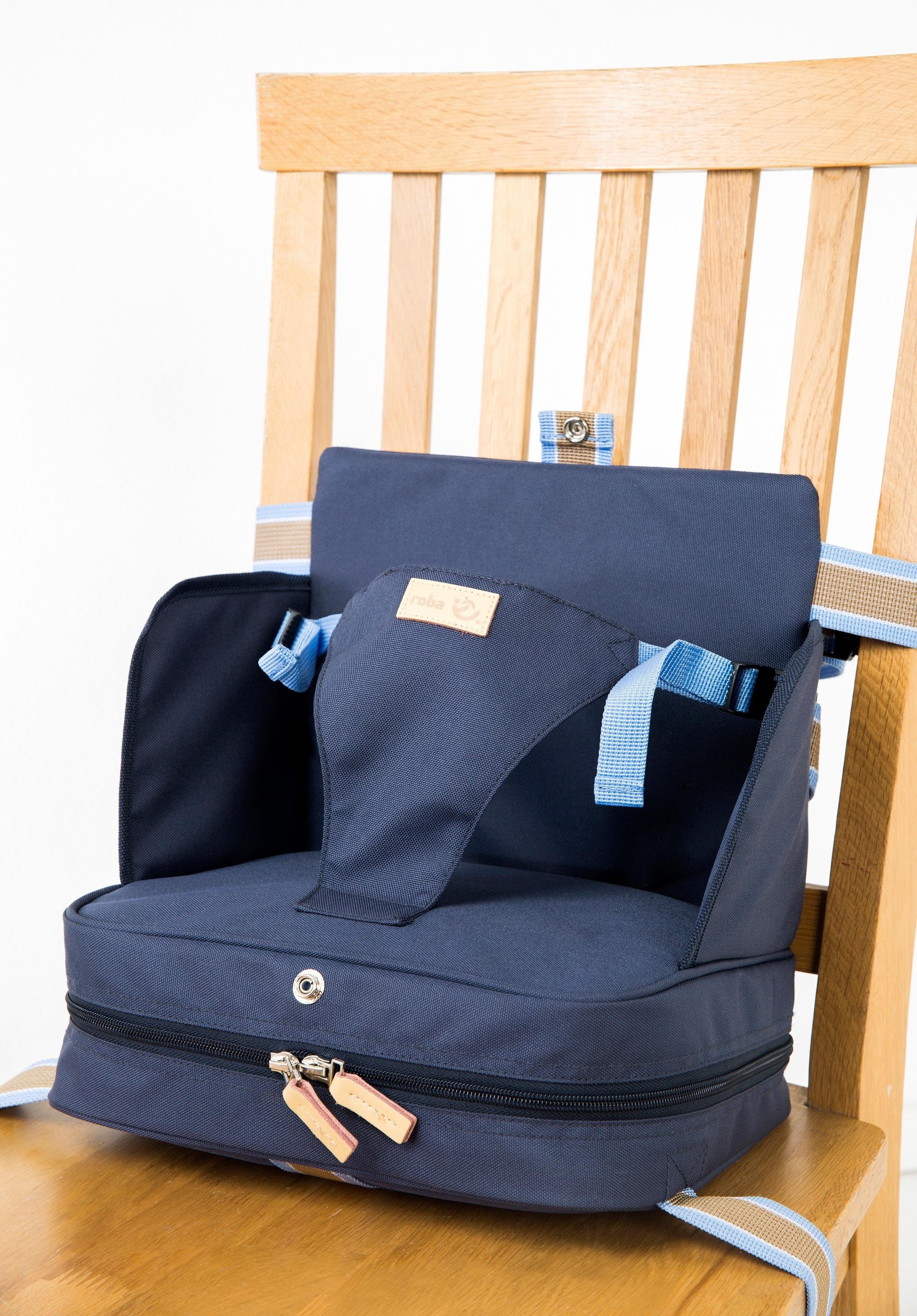 roba® Tischsitz Boostersitz, dunkelblau, Mobile Sitzerhöhung - perfekt für  unterwegs