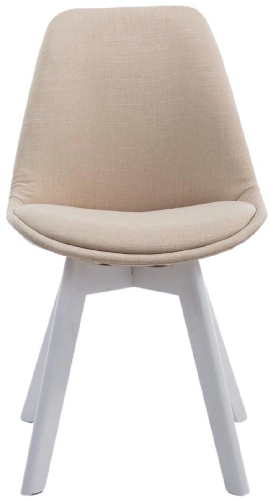 TPFLiving Besucherstuhl Bornova Two (Pflegeleichte Oberflächen & robuste Materialien, 4 St), Maße (TxBxH): 55 x 48 x 84cm - Farbe: creme