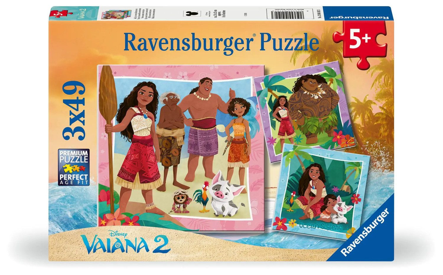 Ravensburger Puzzle Kinderpuzzle 3x49 Teile - Disney Vaiana 2 - Auf, zu neu günstig online kaufen