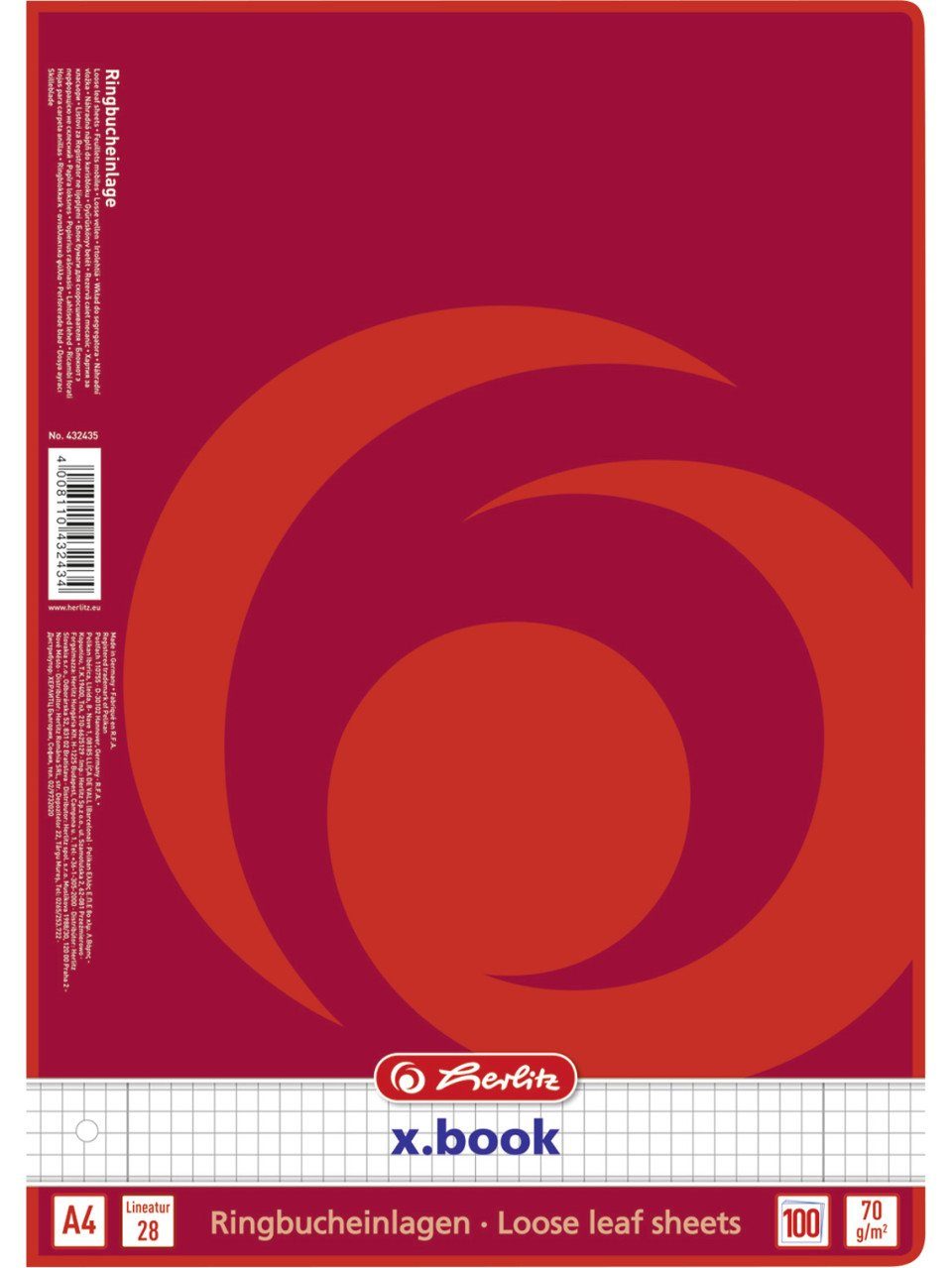 Herlitz Collegeblock herlitz Ringbucheinlagen A4 70g/m² 100Bl Lineatur