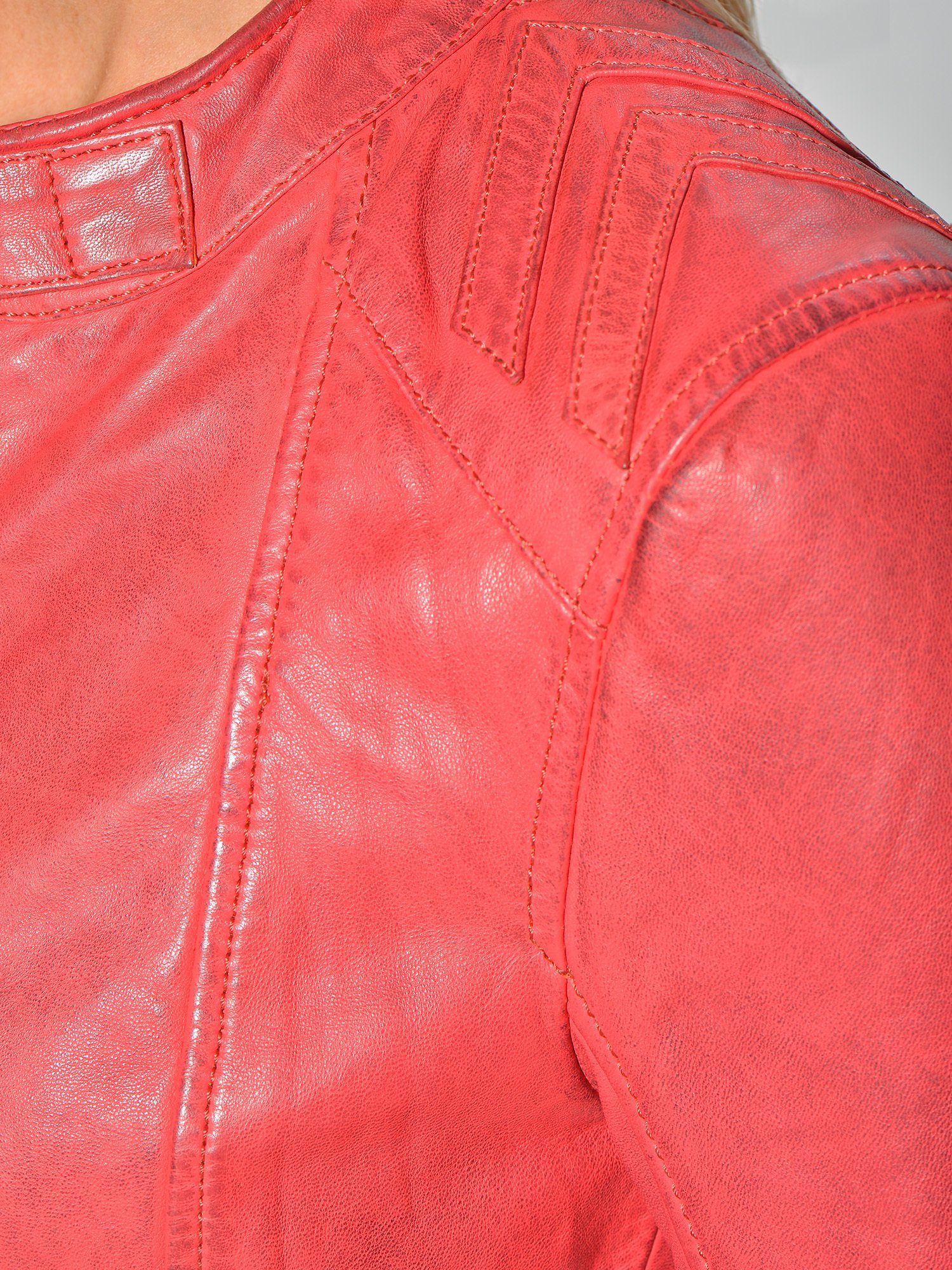 Maze red Lindsay Lederjacke