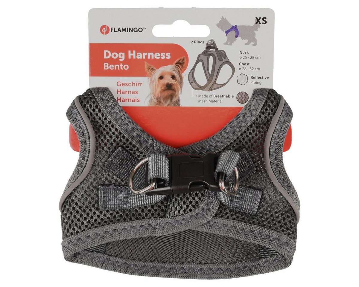 Thumbnail - Flamingo Hunde-Geschirr Geschirr Step & Go Bento grau