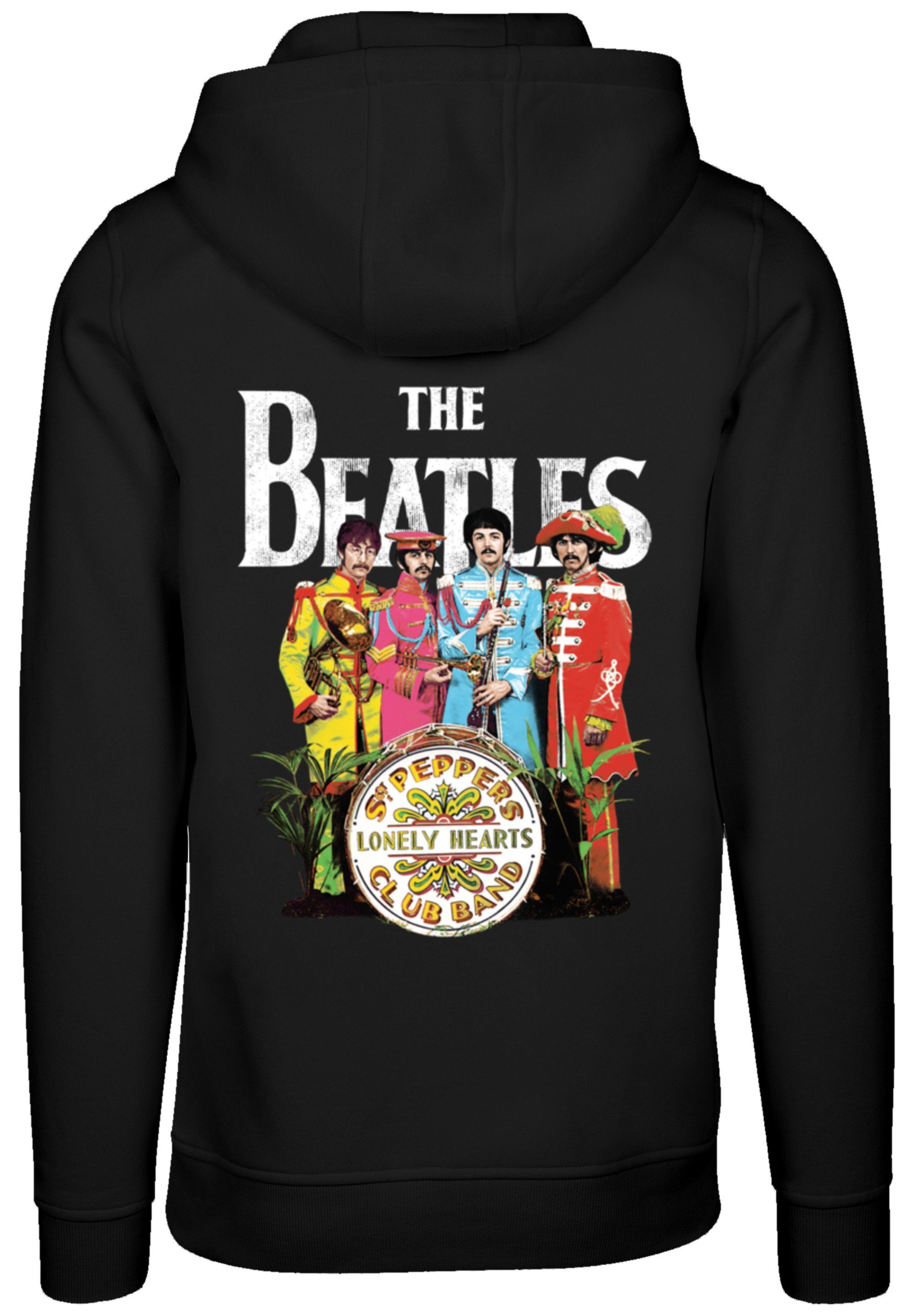 Pepper The Hoodie, Warm, F4NT4STIC Band Bequem Kapuzenpullover Rock schwarz Musik Beatles Sgt