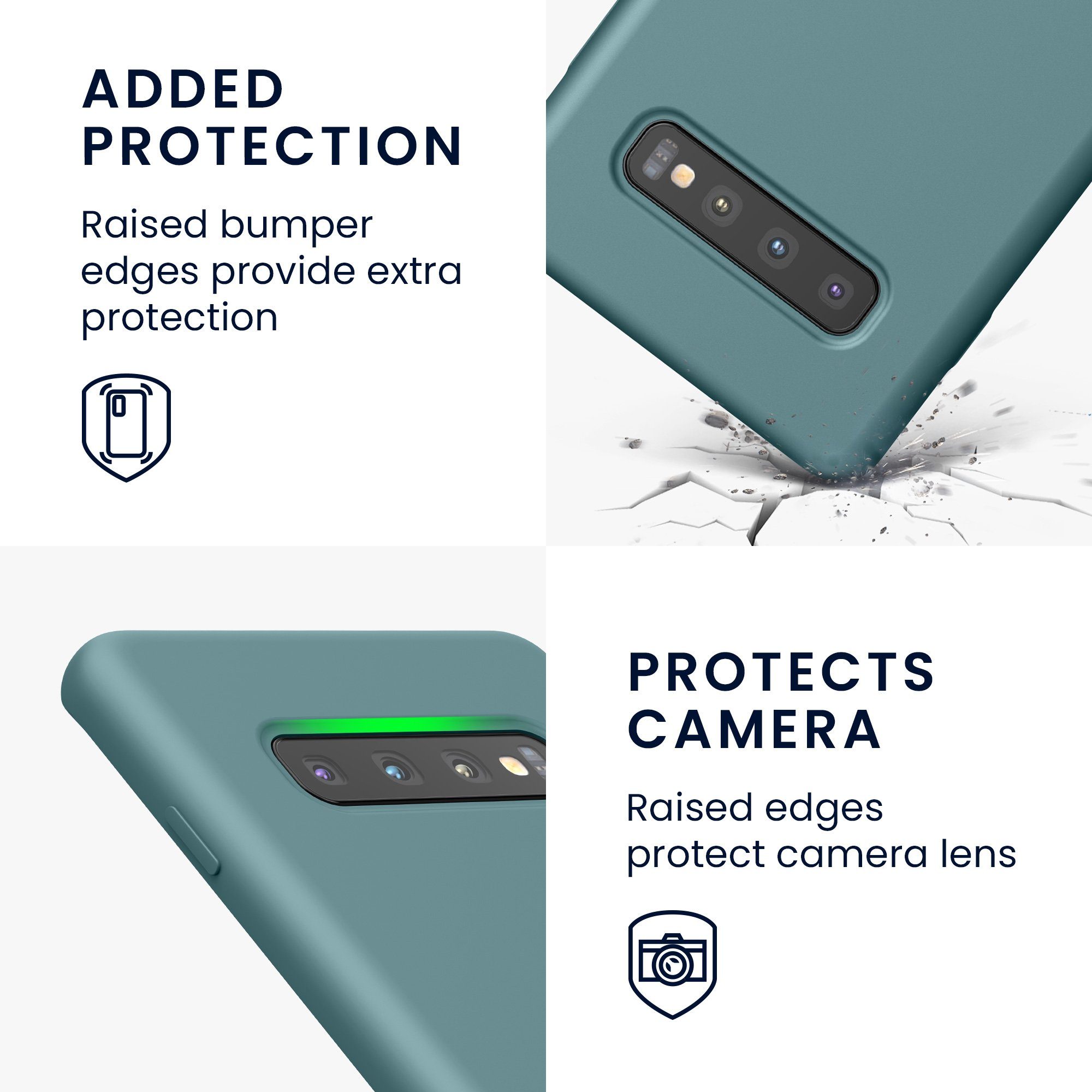 kwmobile Handyhülle Handyhülle für Samsung Galaxy S10 Plus / S10+ Hülle, Weiches Handy Silikon Case - Schutzhülle Cover