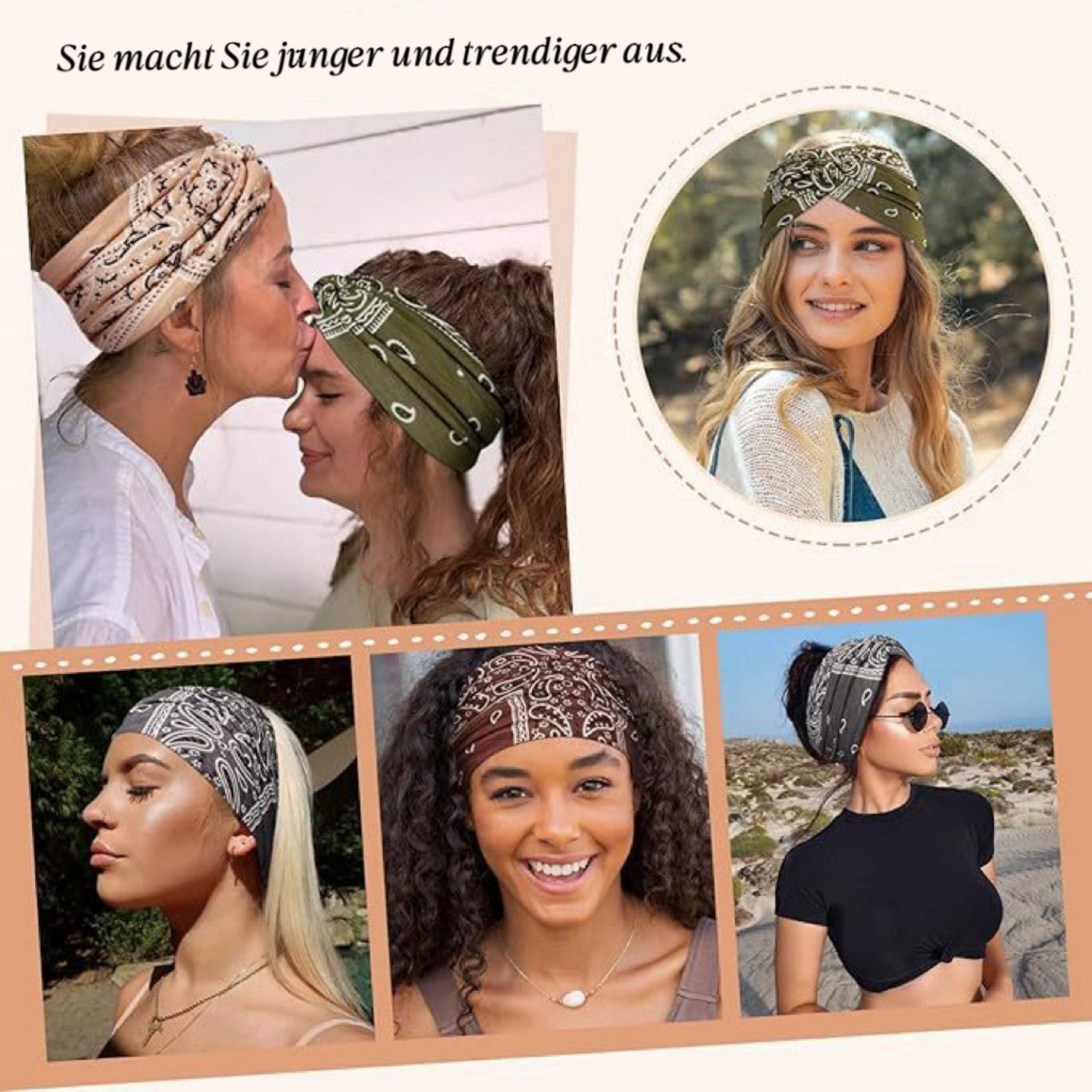 HoyoLee Handels GmbH Haargummi Haarband Set – Weiche Stirnbänder für Sport & Alltag