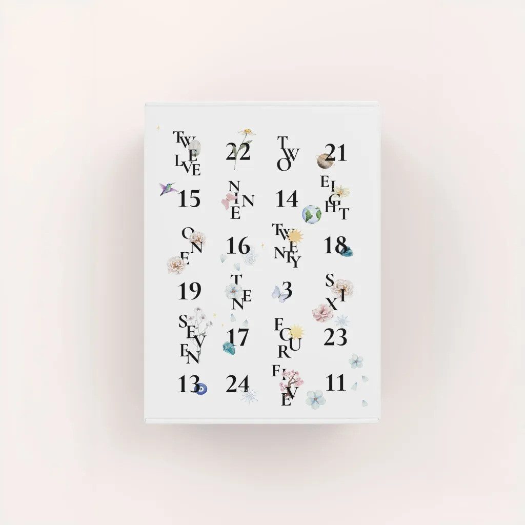 Einzelstück Adventskalender Echtschmuck Adventskalender 2024 Damen 925 Sterlin Silber