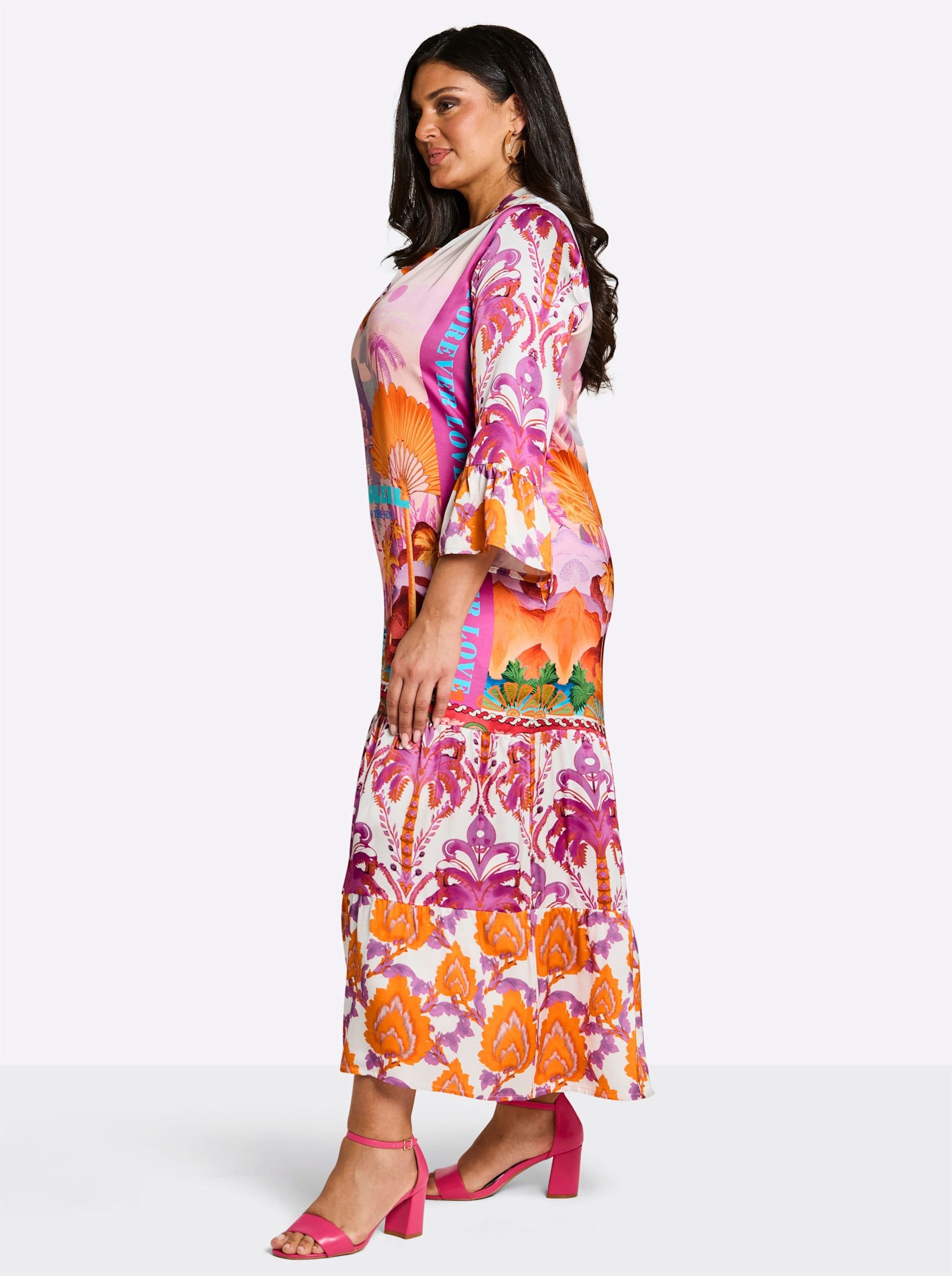Sheego Etuikleid Kleid 3/4-Arm