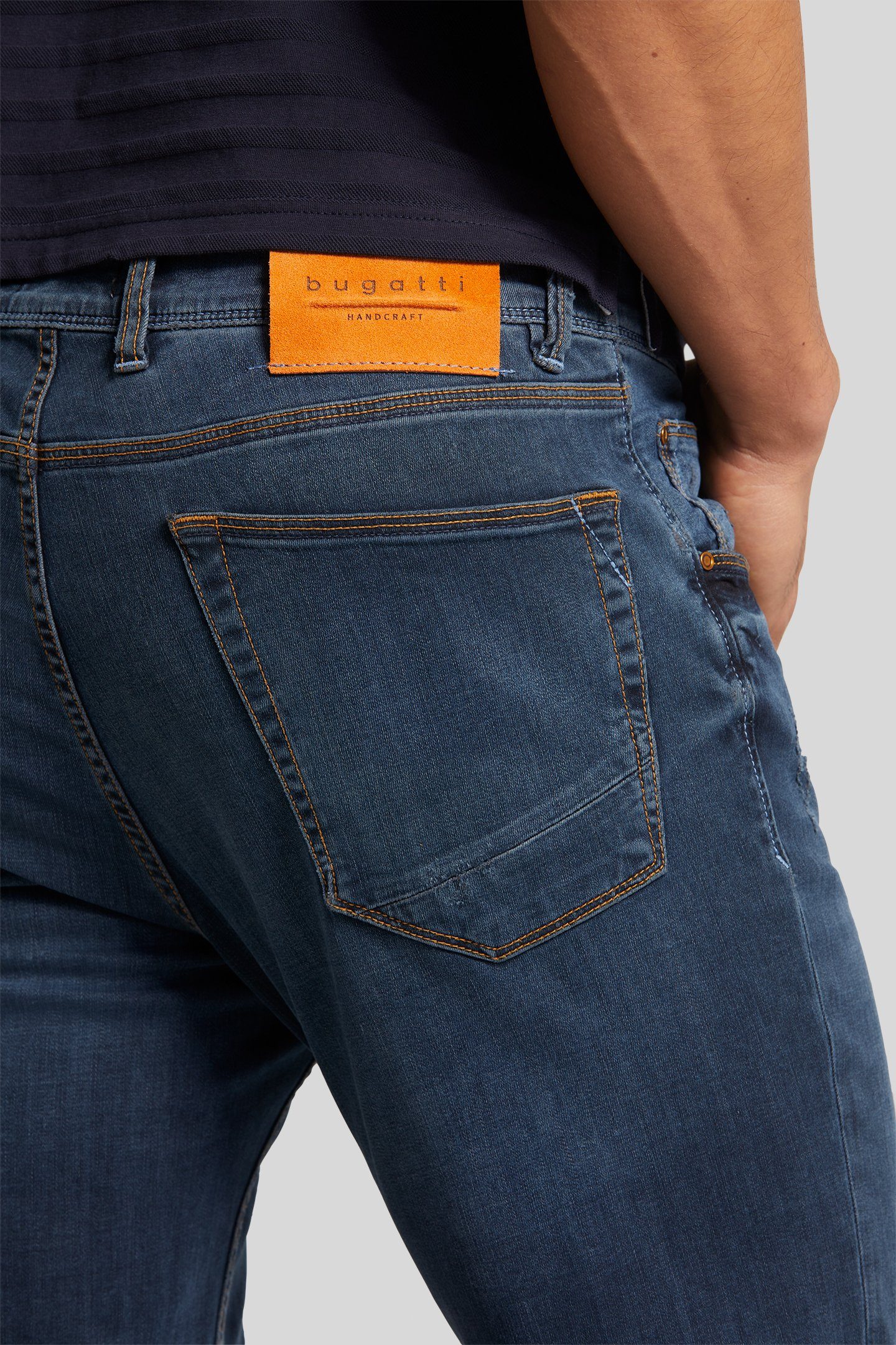 Respect 5-Pocket-Jeans Kollektion dunkelblau Nature aus bugatti der