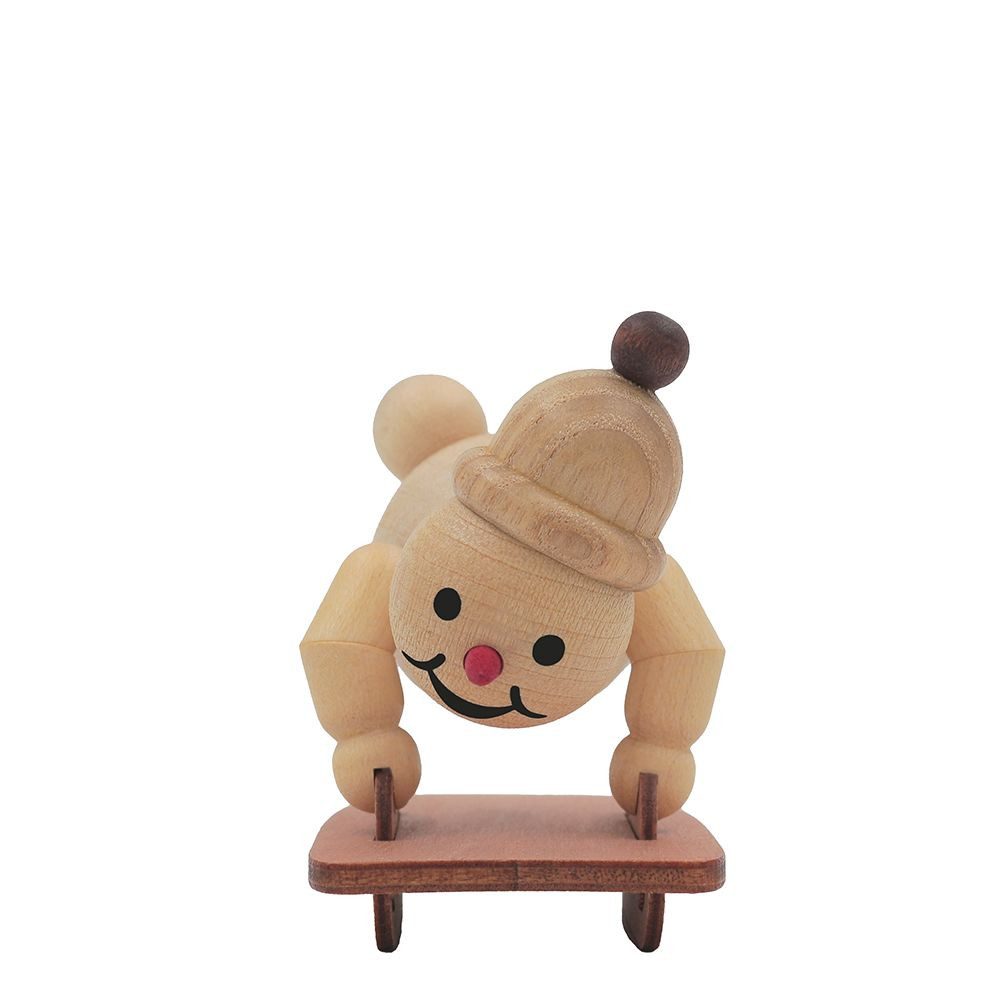 Drechslerei Volkmar Wagner Räuchermännchen Schneemann Junior „Skeleton“ mit Mütze - 5 cm - Original Erzgebirge