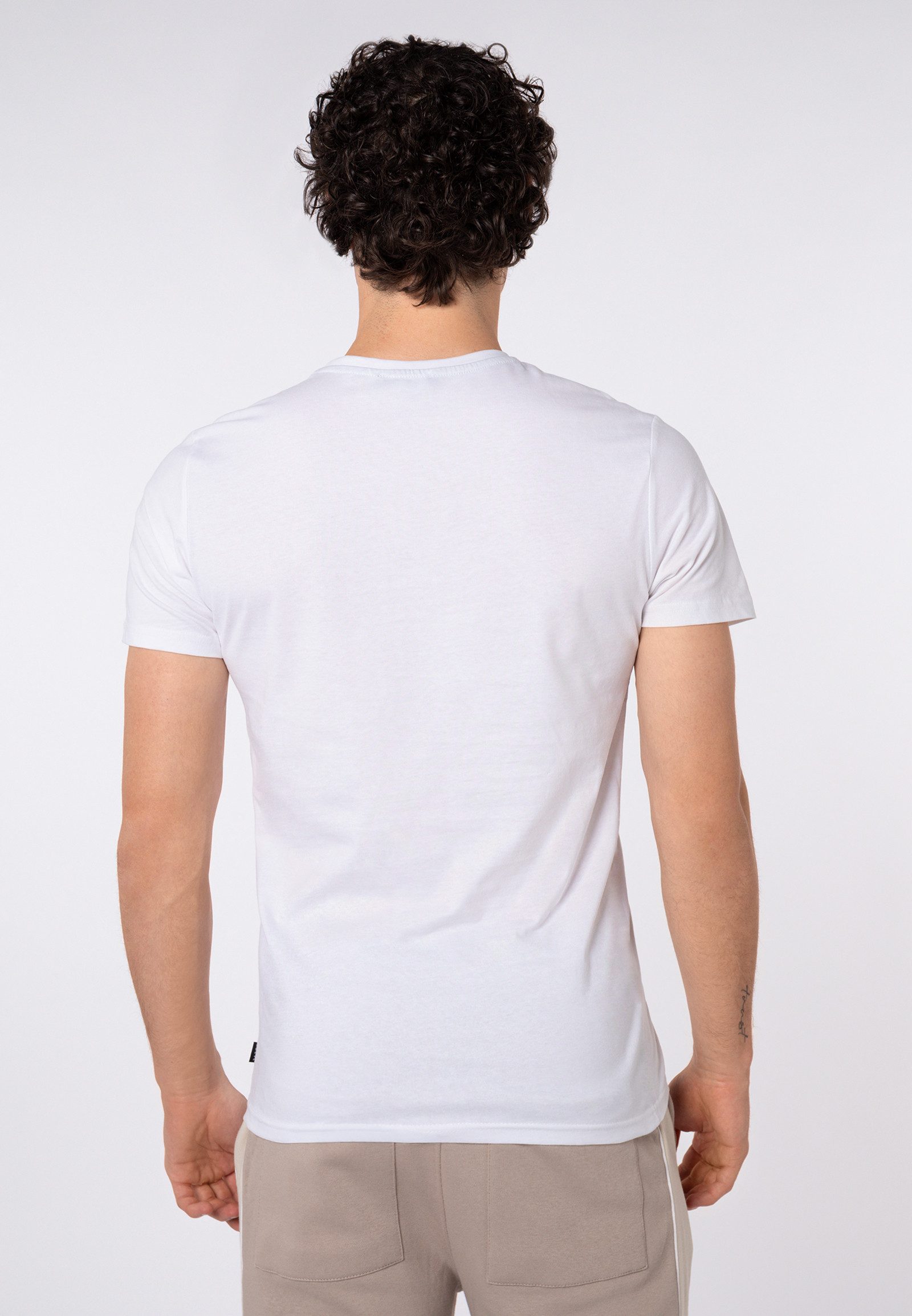SUBLEVEL T-Shirt Herren Basic Shirt 5er Pack schwarz und weiß (5-tlg) Basic Shirt Sparpack