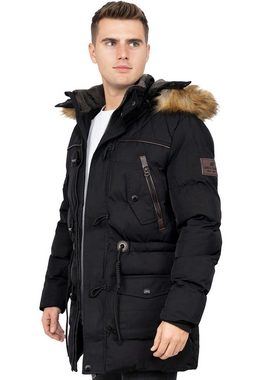 Cipo & Baxx Winterjacke Elegante Jacke BA-CM153 (1-St) mit abnehmbarer Kapuze