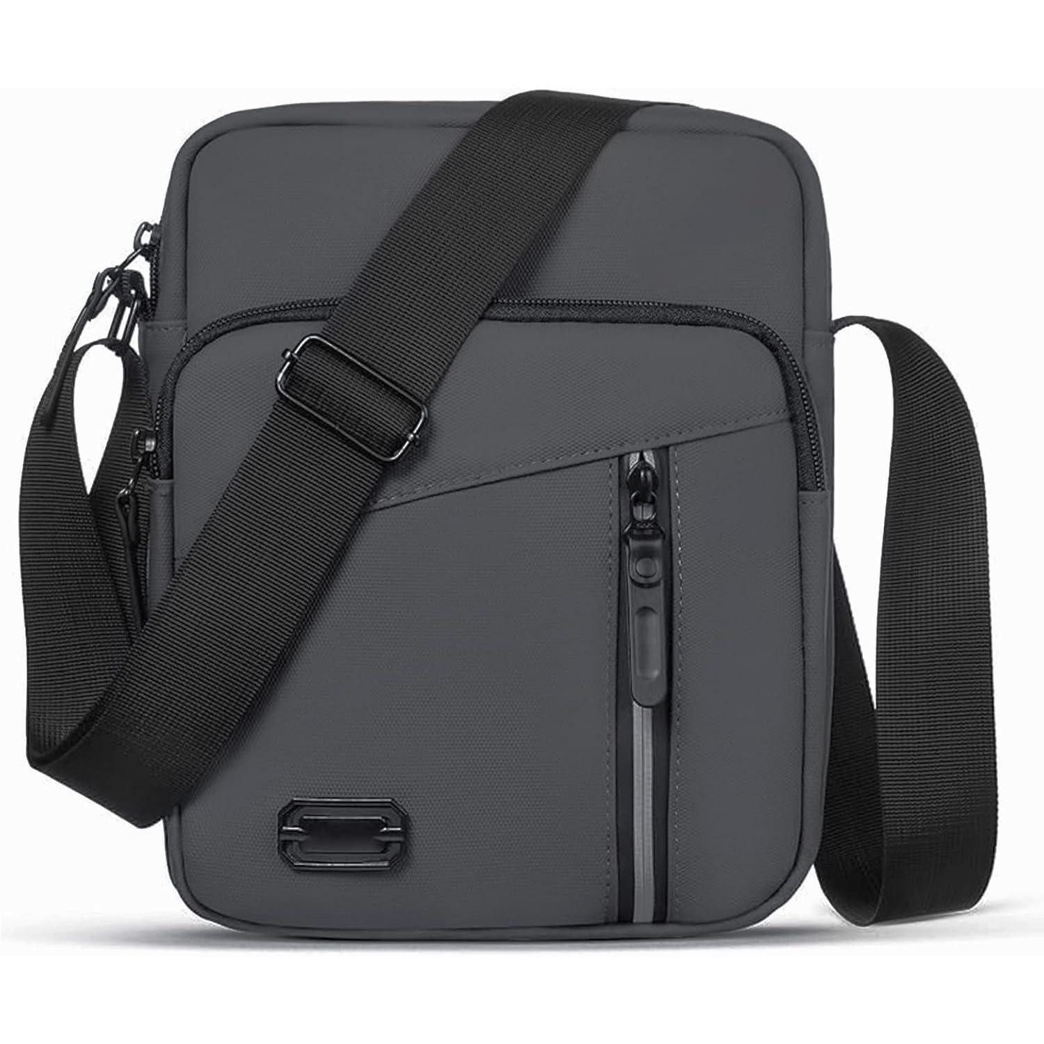 LuxusKollektion Messenger Bag Herren Umhängetasche wasserdicht mit Multi Taschen, reflektierenden