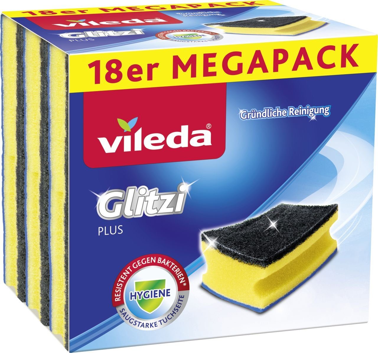 Topfreiniger 18er Vileda Plus Mega-Pack Geschirrtuch Glitzi Vileda