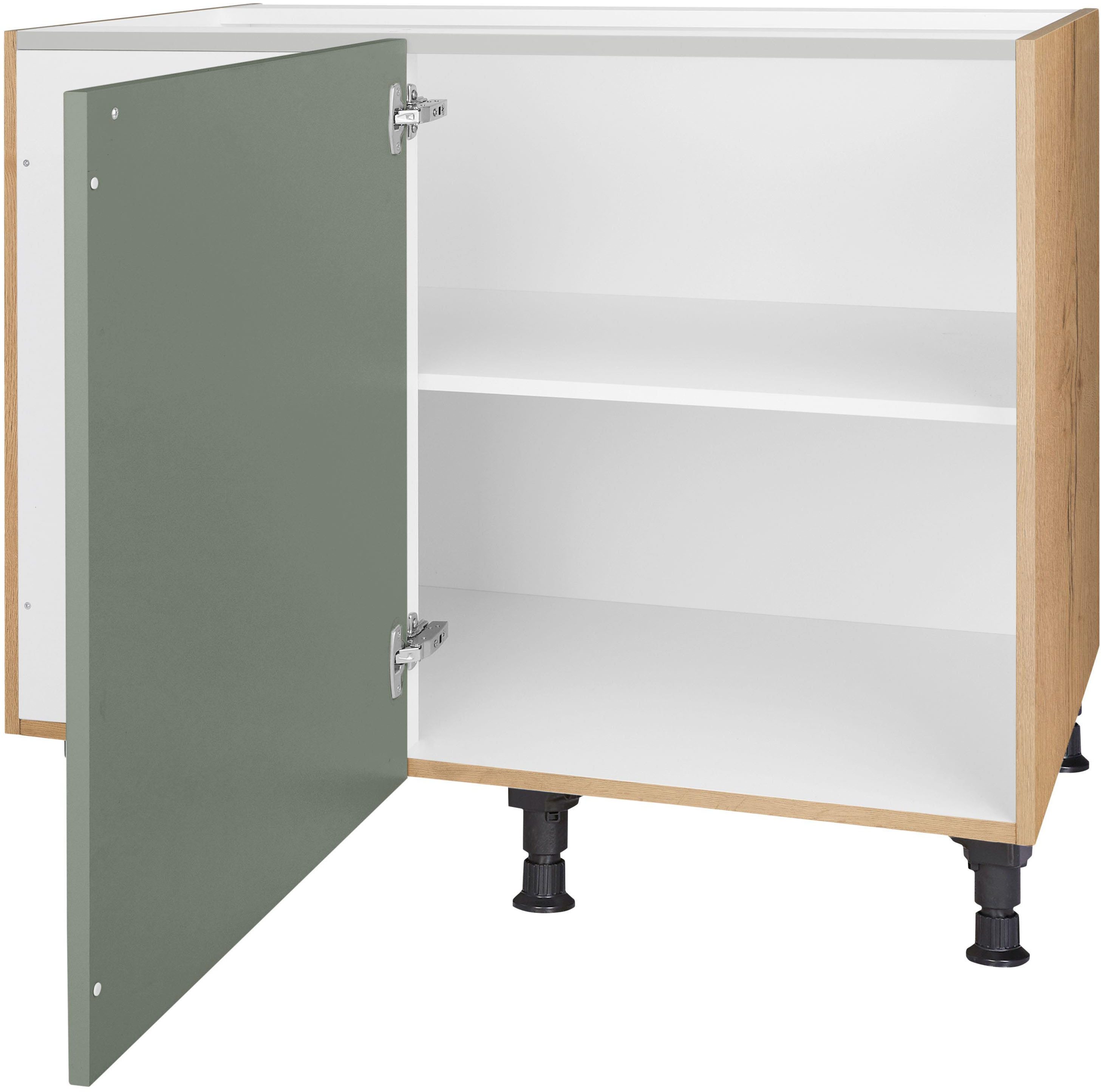 nobilia® Eckunterschrank "Cascada", vormontiert mit höhenverstellbaren Sockelfüßen, Breite 100 cm