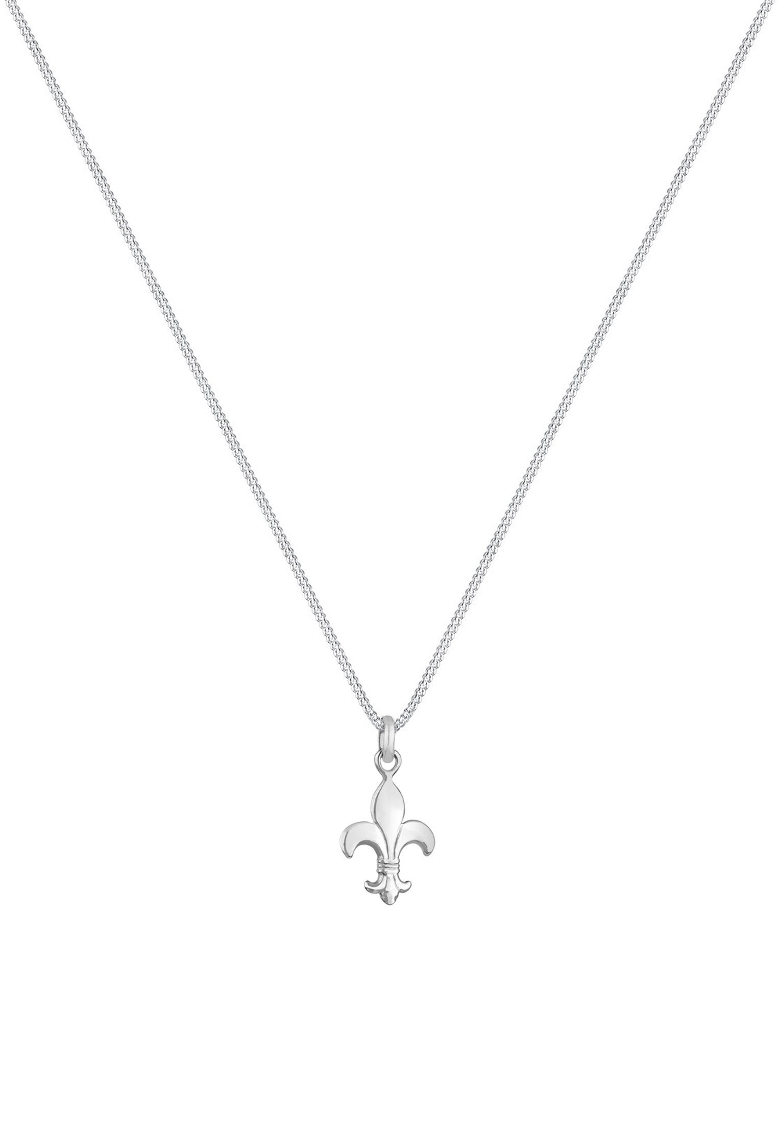 Elli Kette mit Anhänger Schwertlilie königliches Symbol 925 Silber, Lilie günstig online kaufen