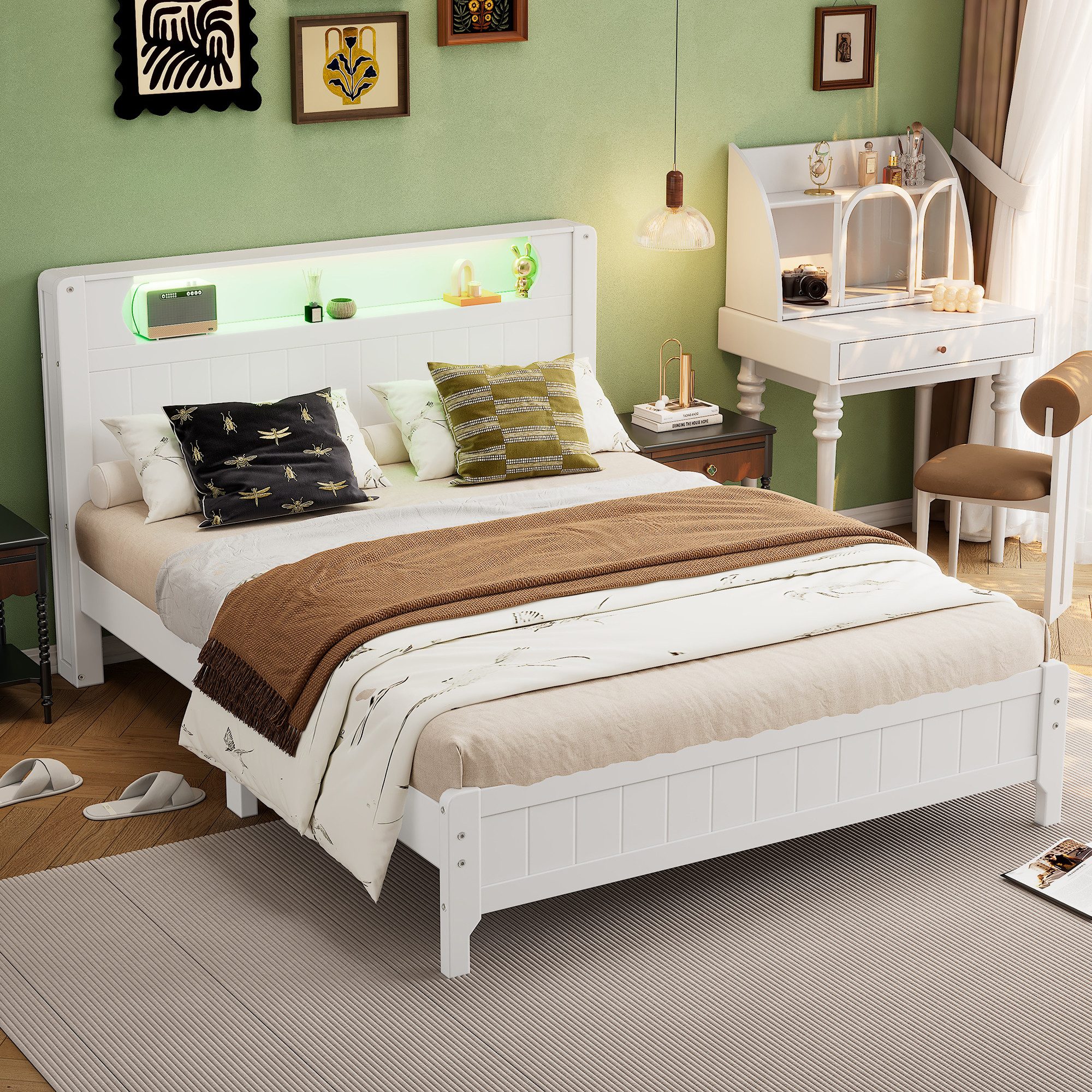 Flieks Holzbett, Kinderbett Doppelbett 140x200cm mit günstig online kaufen