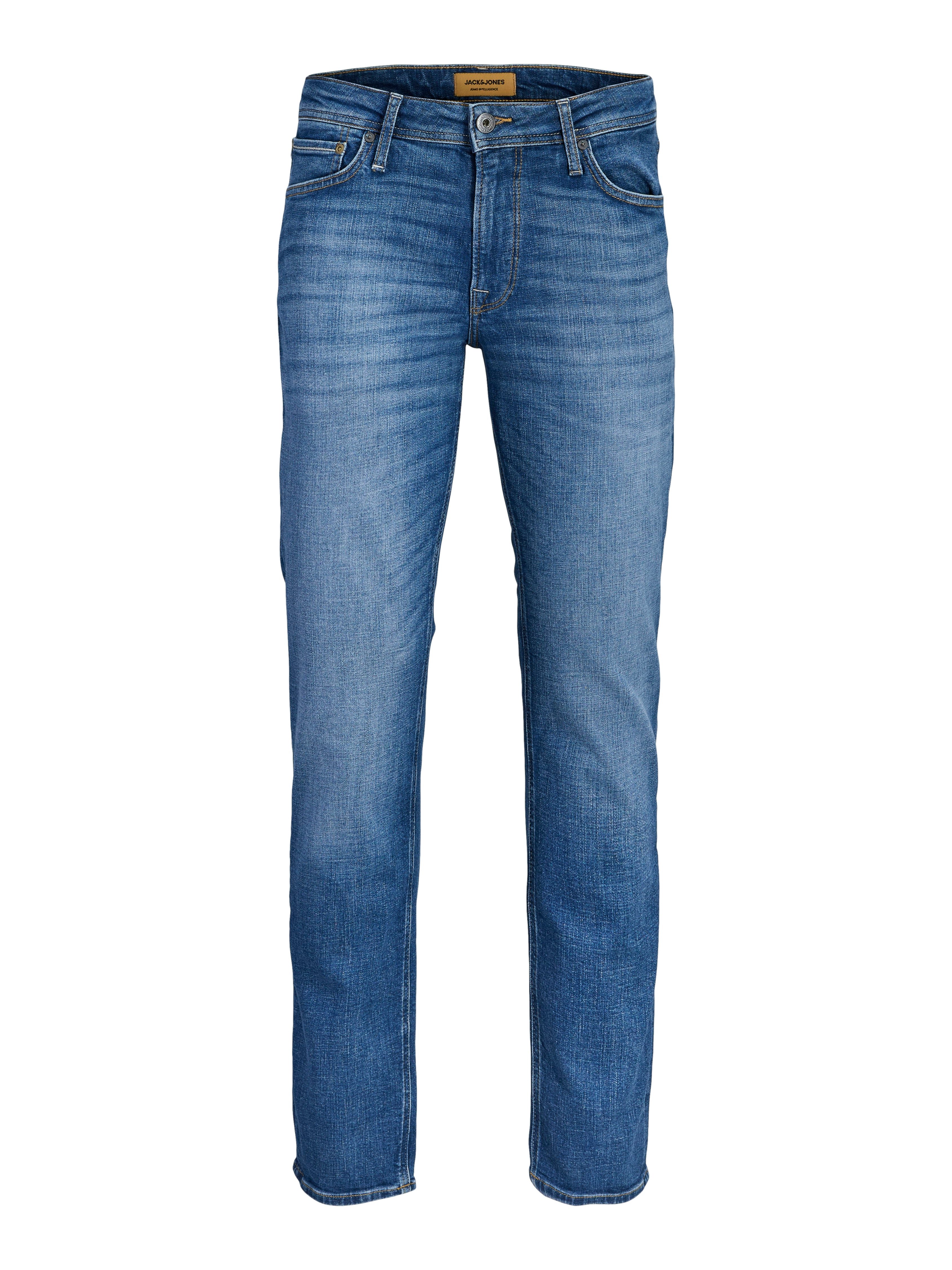 Jack & Jones Regular-fit-Jeans JJICLARK mit Used-Look und Stretch für den Alltag mit Abriebeffekten