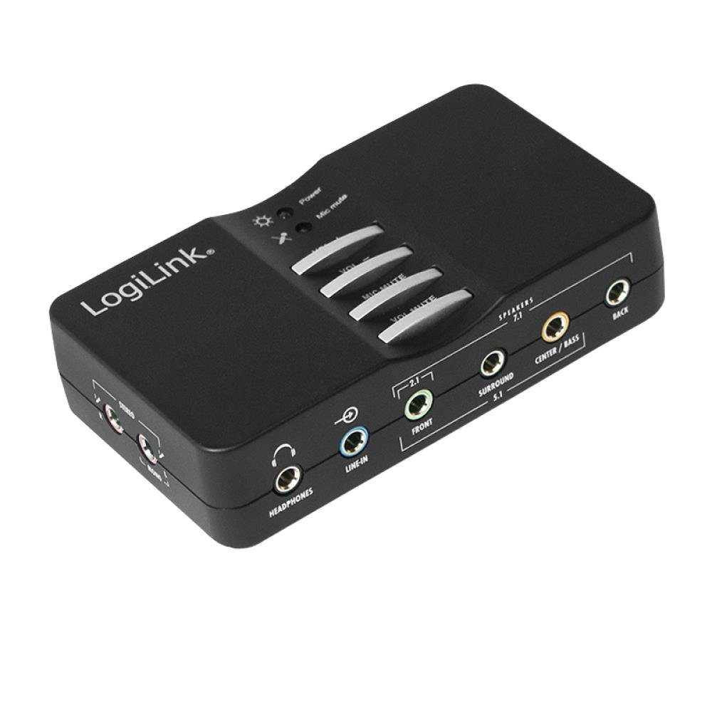 LogiLink USB Sound Box 7.1 8-Kanal USB-Soundkarte, Externer Soundprozessor,  Computer High End Soundkarte mit Kopfhörer Anschluss, schwarz online kaufen  | OTTO